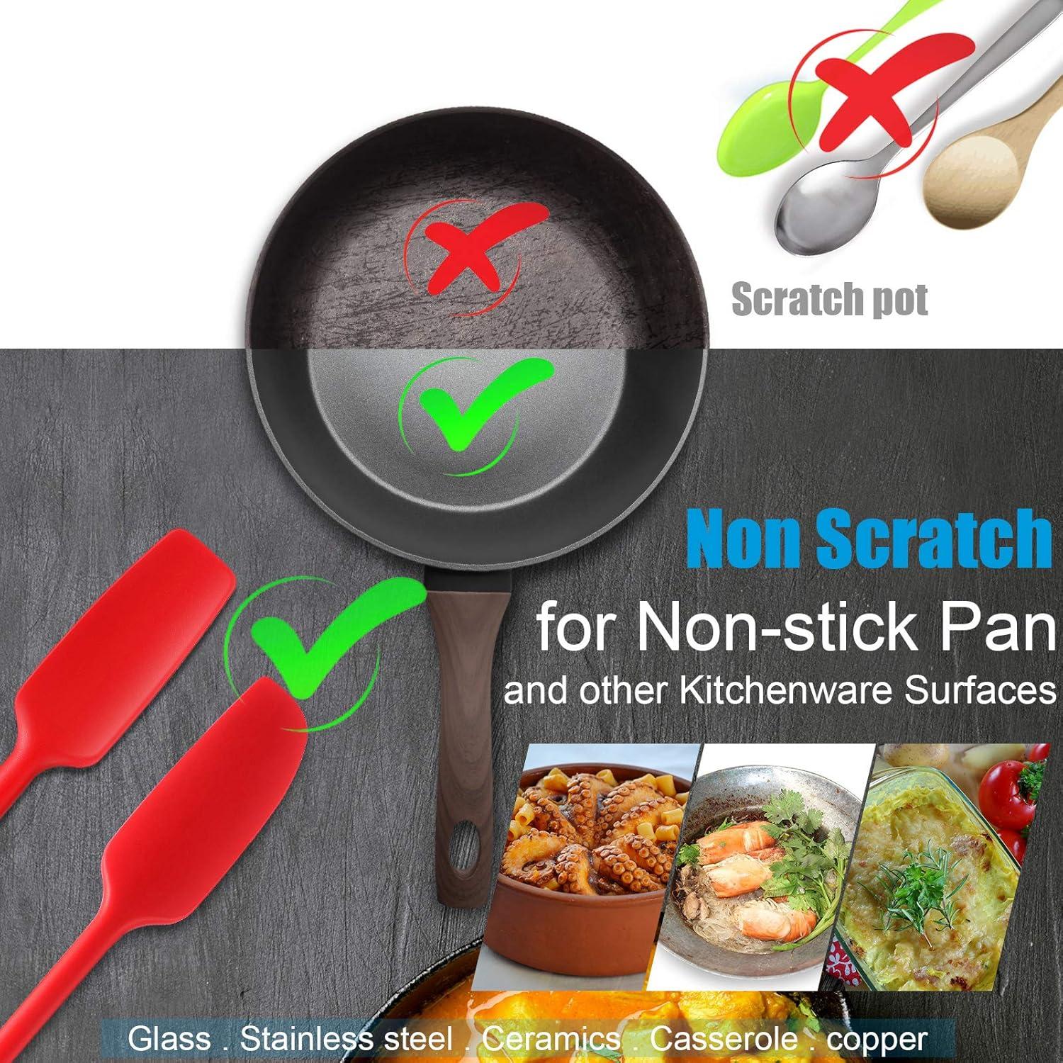 Espátulas de Silicona Patelai 28 cm 2 Piezas Rojas Antiadherentes