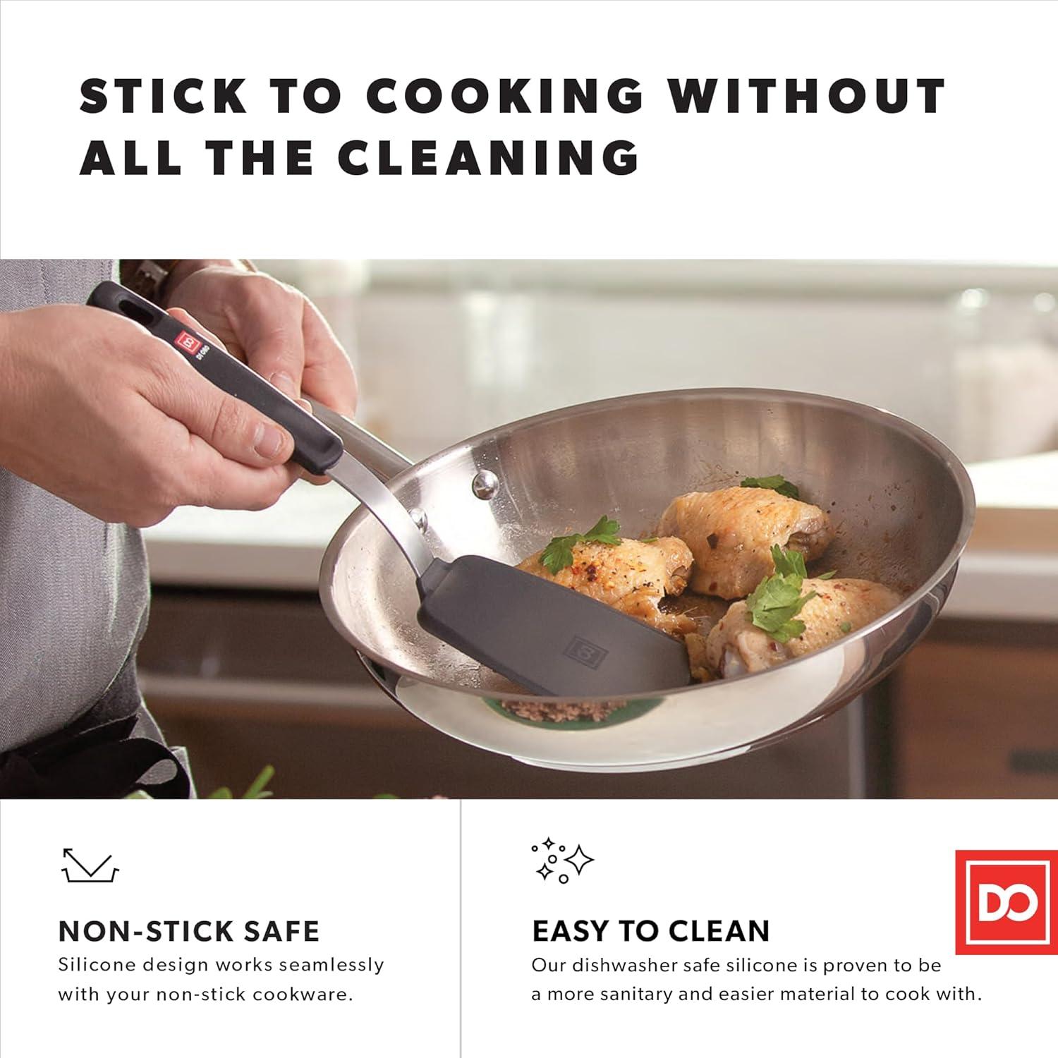 Juego de Espátulas de Silicona DI ORO - 3 Piezas Resistentes al Calor