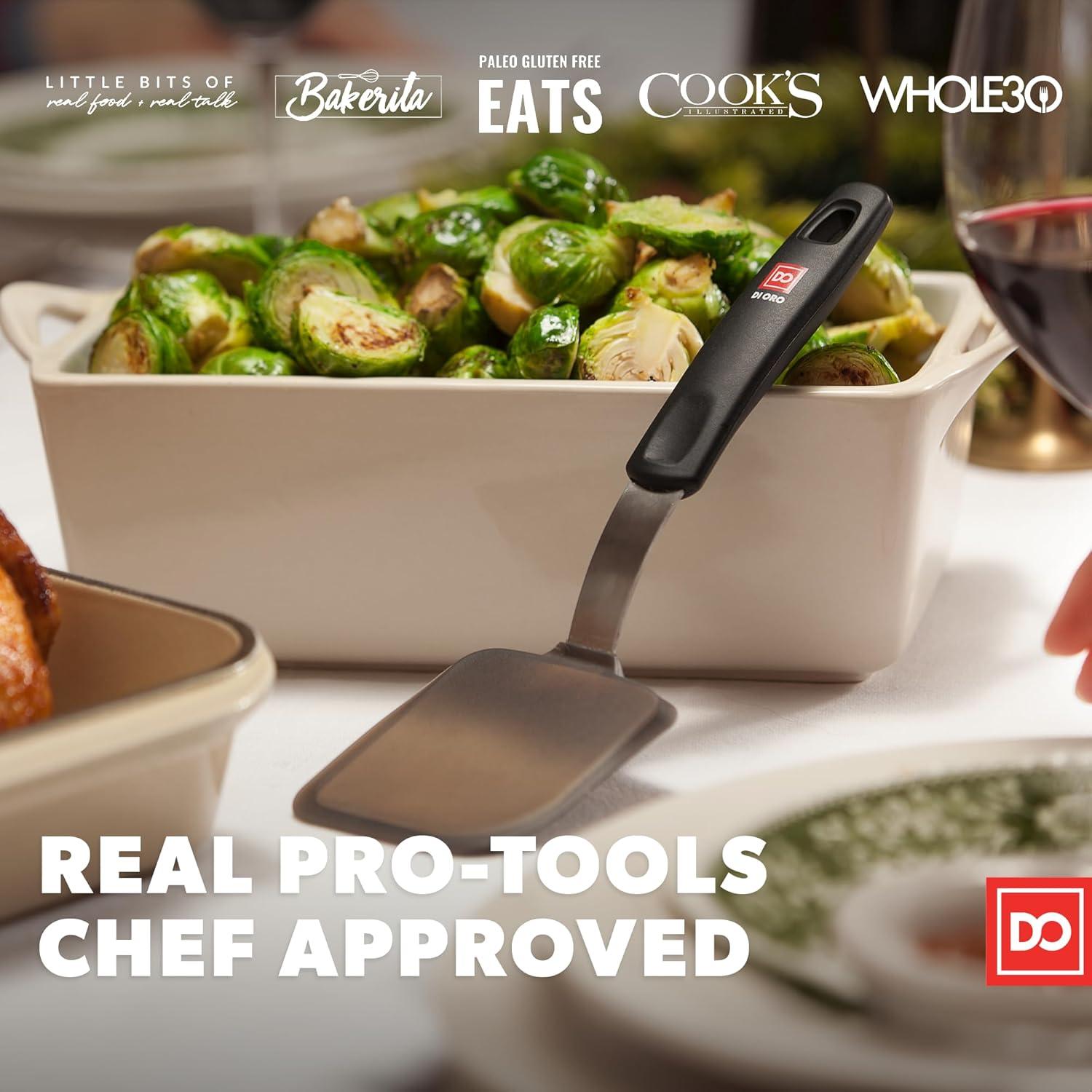 Juego de Espátulas de Silicona DI ORO - 3 Piezas Resistentes al Calor