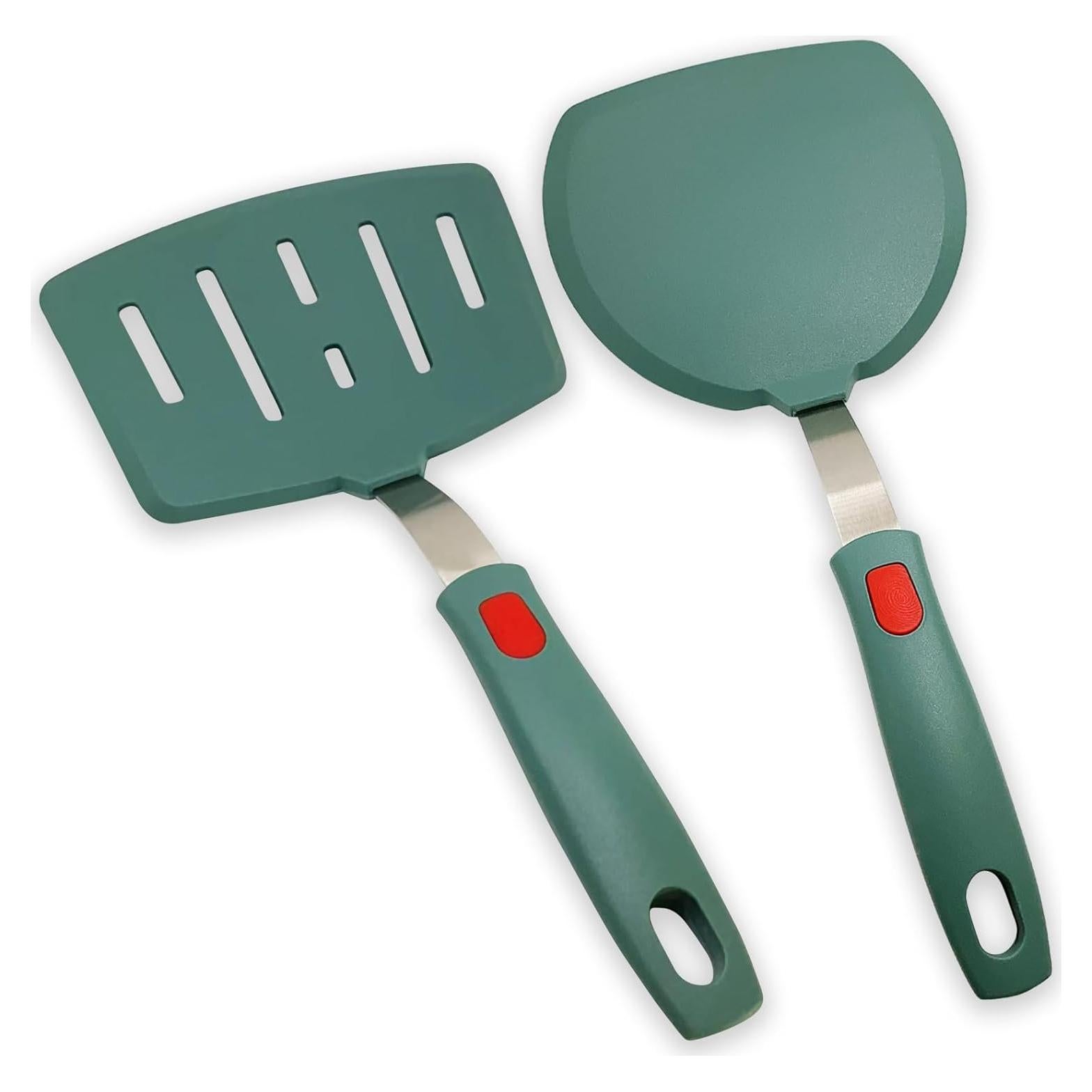 Juego de Espátulas de Silicona EJOEXQU 2 Piezas Verde