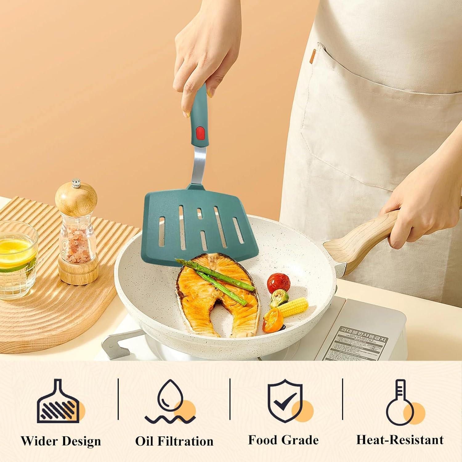 Juego de Espátulas de Silicona EJOEXQU 2 Piezas Verde