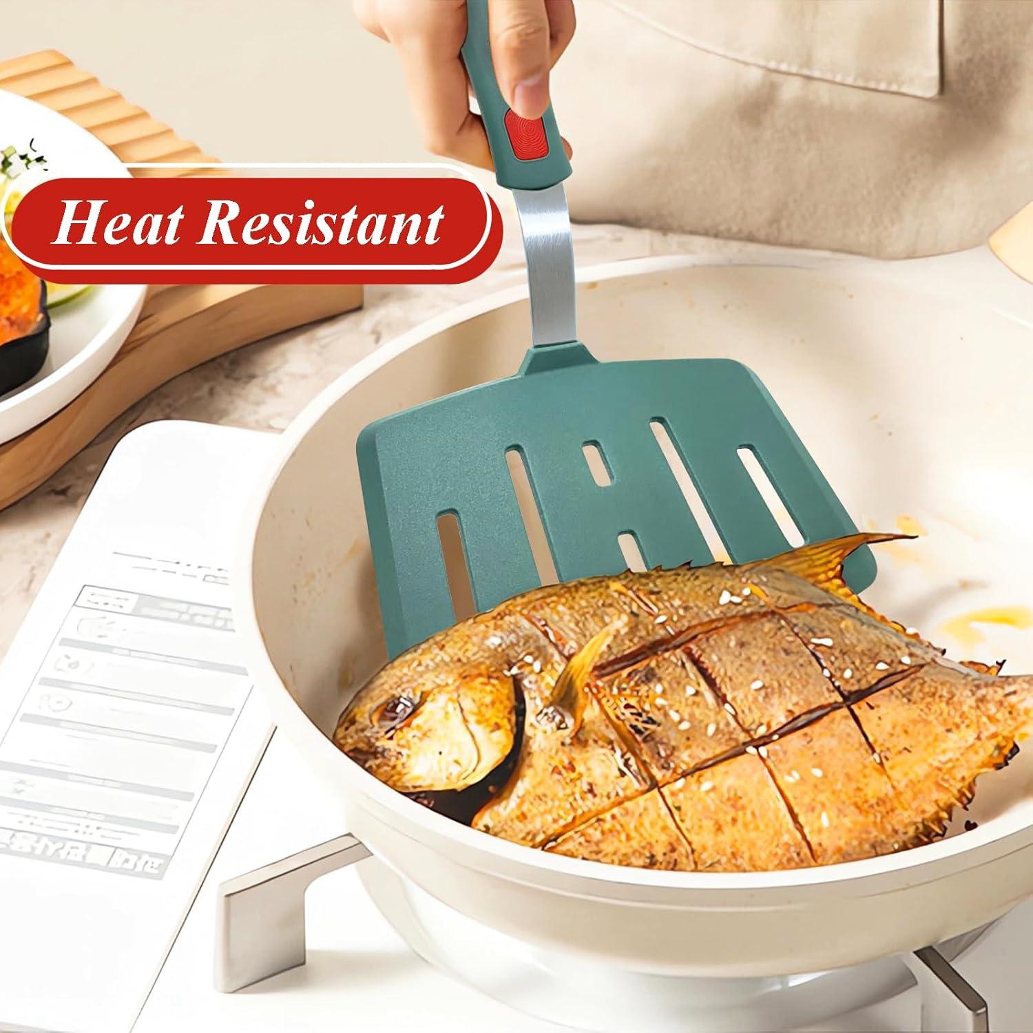 Juego de Espátulas de Silicona EJOEXQU 2 Piezas Verde