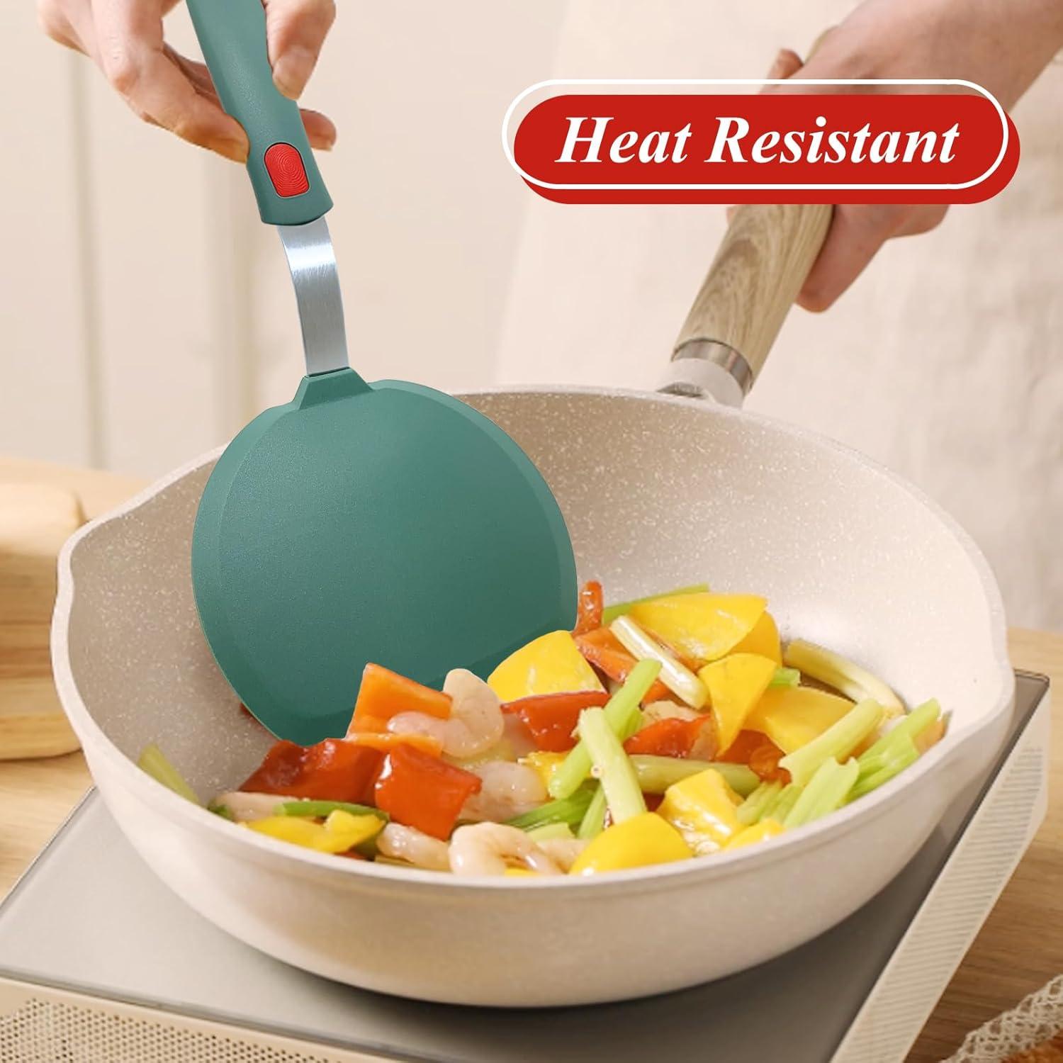 Juego de Espátulas de Silicona EJOEXQU 2 Piezas Verde