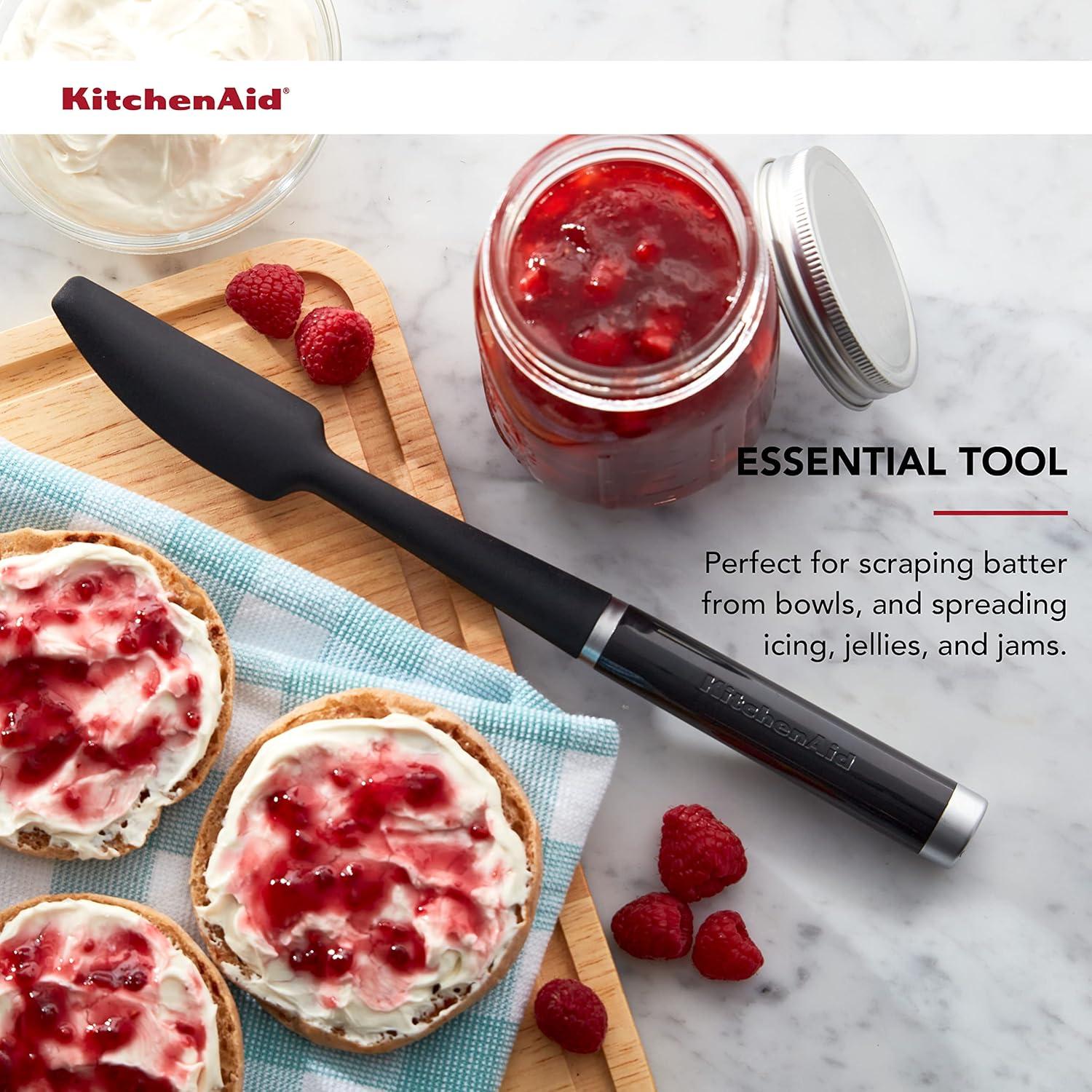 Espátula de Tarro KitchenAid Negra 28.7 cm Silicona Resistente