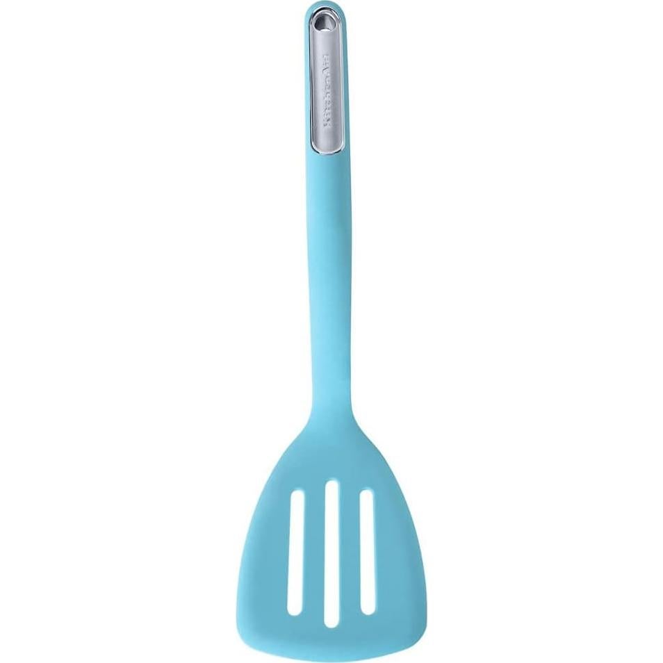 Espátula Ranurada de Silicona KitchenAid Aqua 34.3 cm