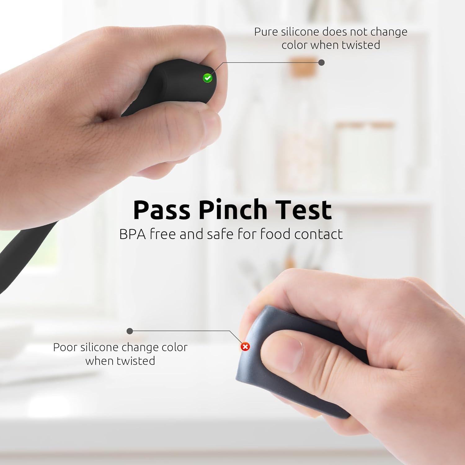 Espátula de Silicona U-Taste 25.4cm Resistente al Calor Negro