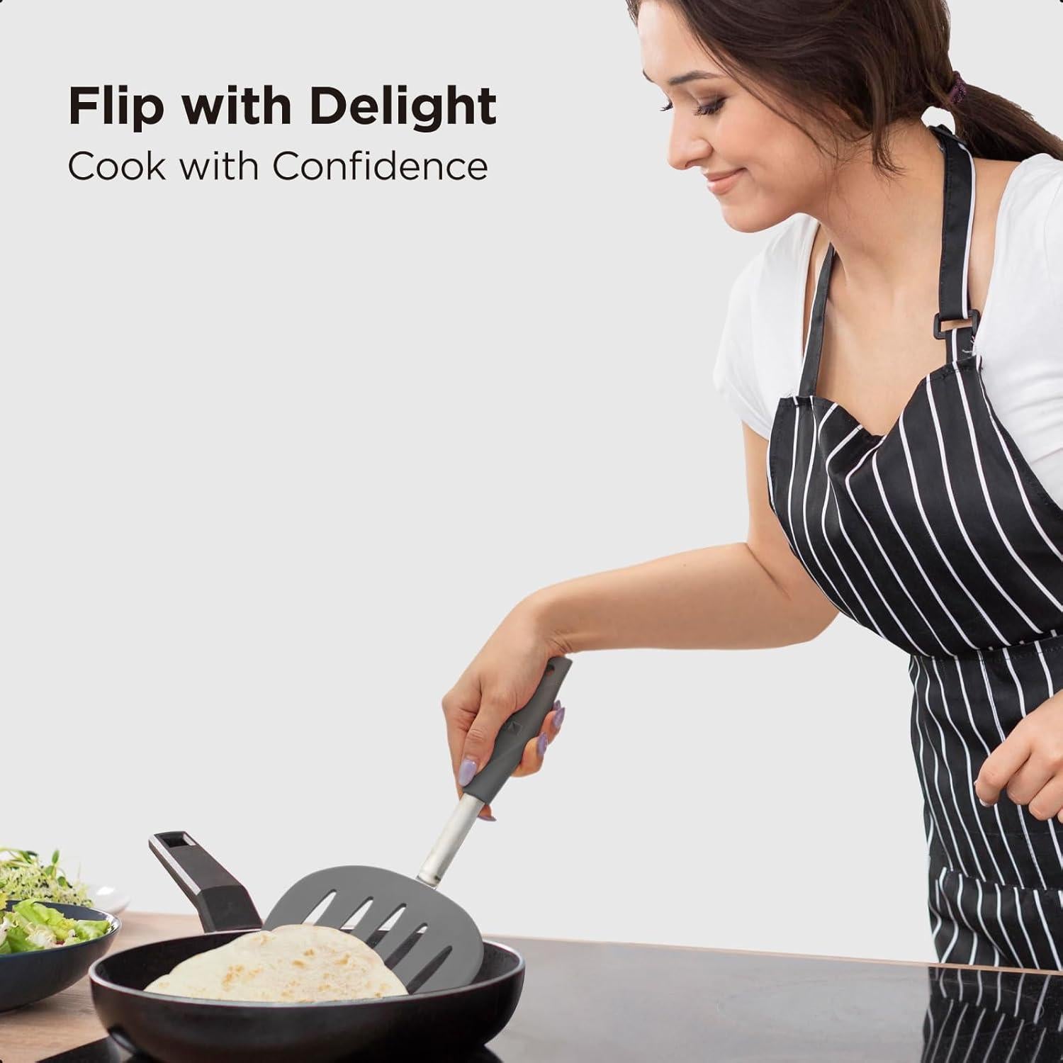 Espátula de Silicona Kitchen Mama WALTZGRIP 29.5cm Gris