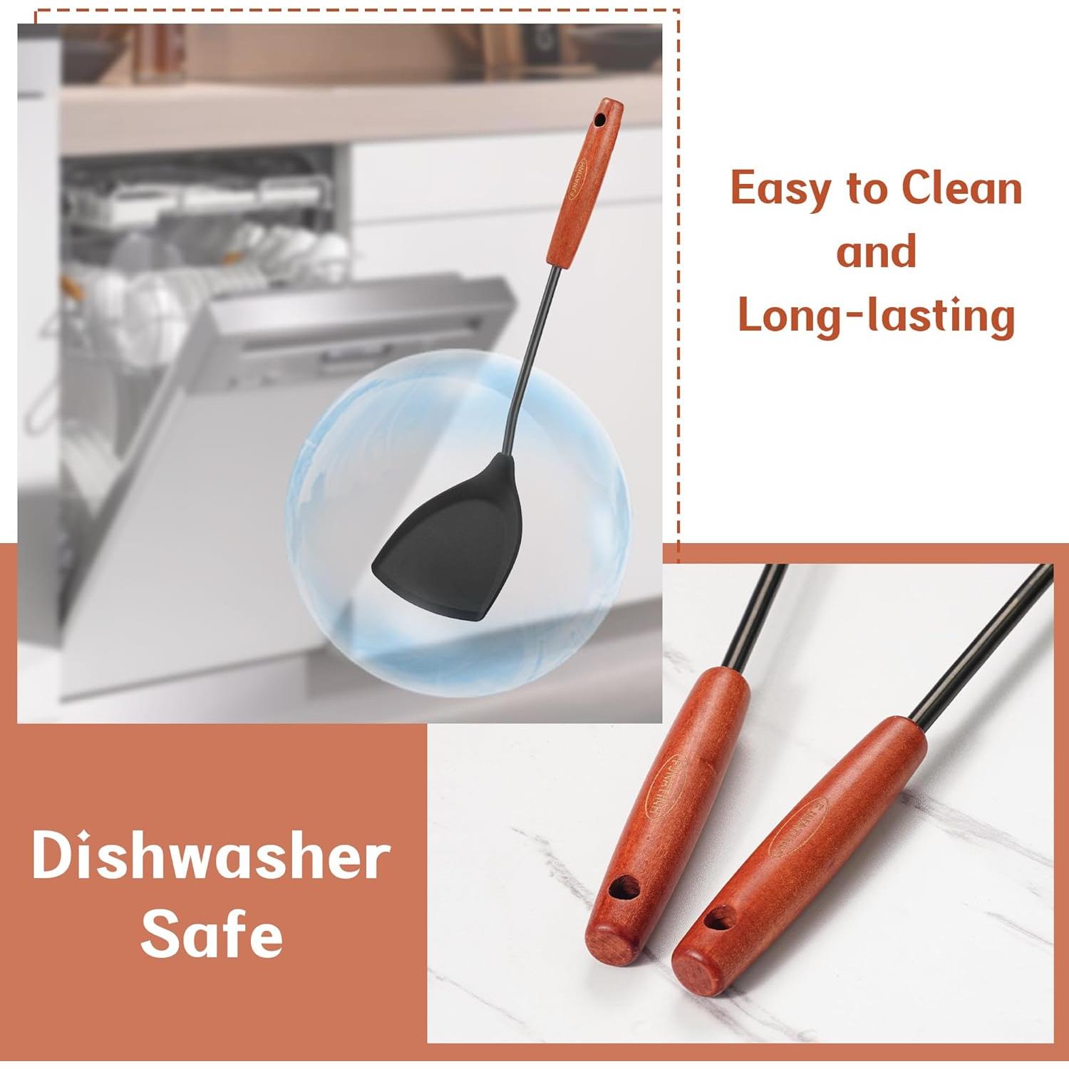 Juego de Utensilios de Cocina FJNATINH Silicona 3 Piezas