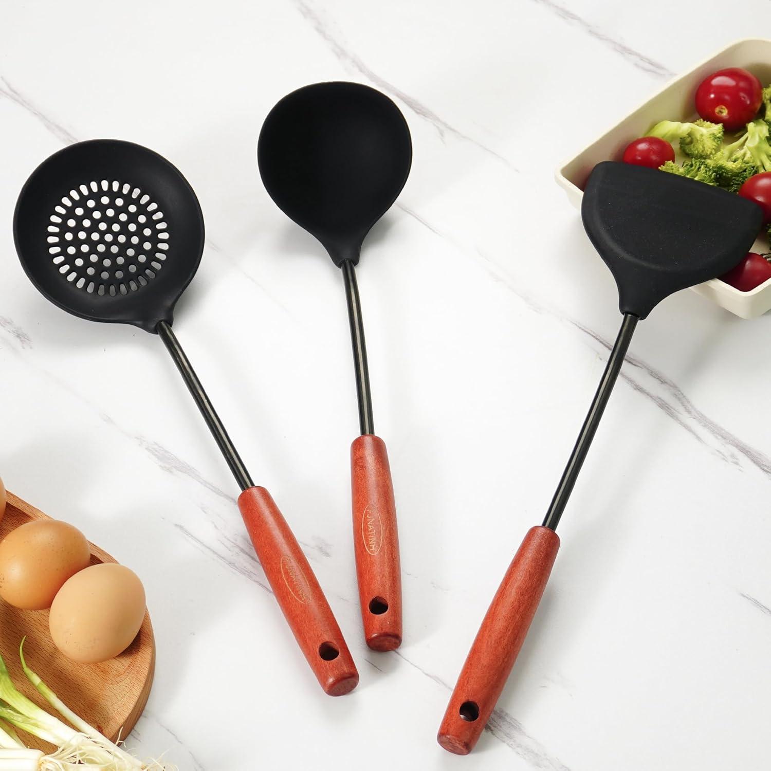 Juego de Utensilios de Cocina FJNATINH Silicona 3 Piezas
