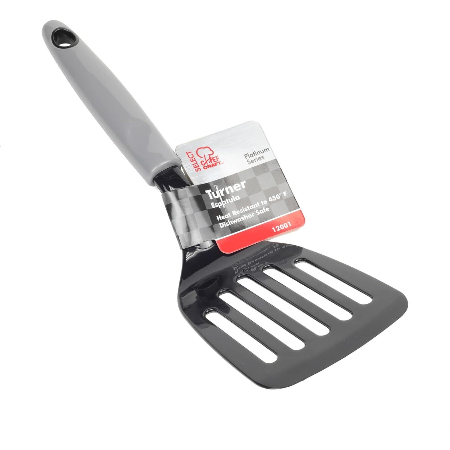 Espátula Corta de Nylon Chef Craft 26.67 cm Gris Resistente
