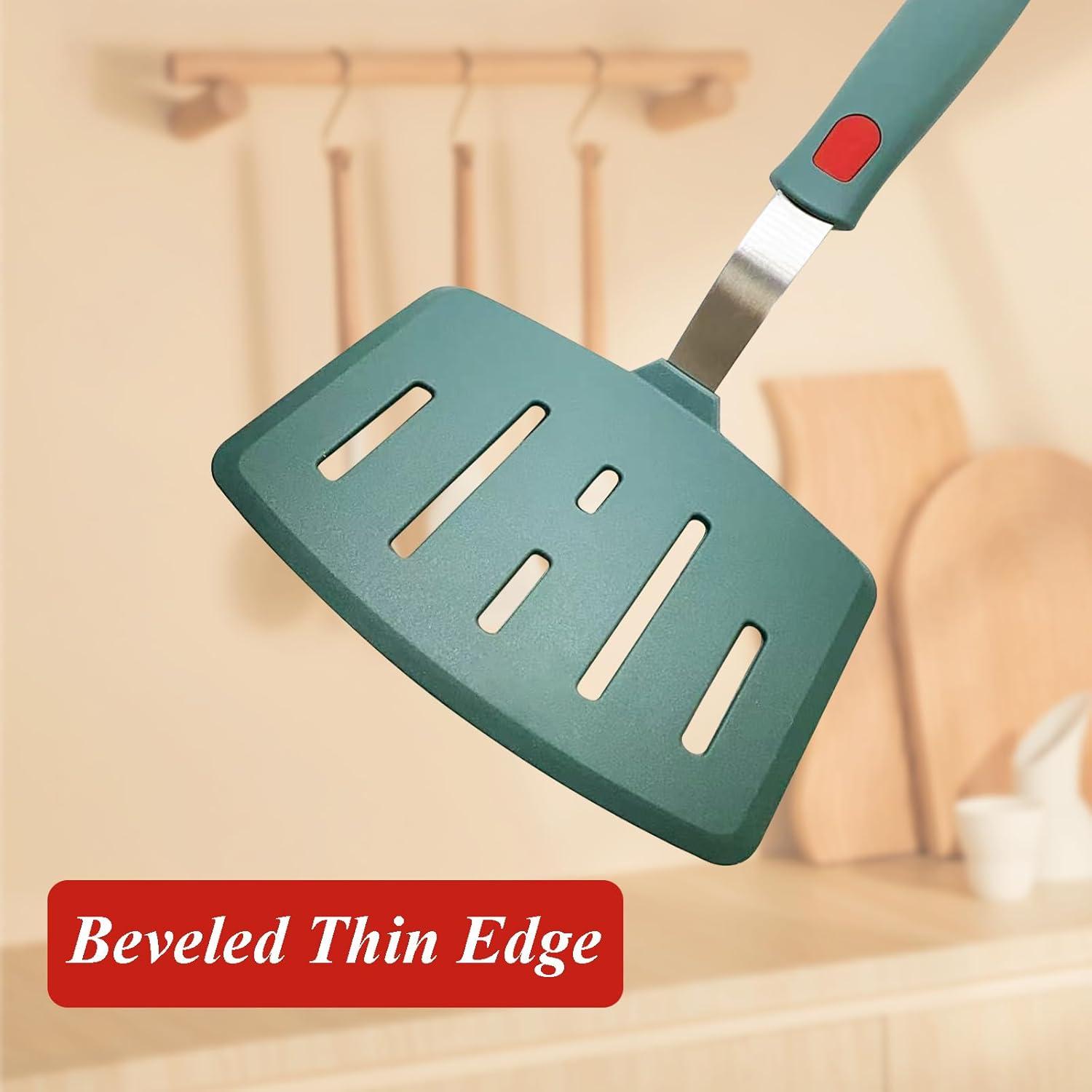 Espátula de Silicona EJOEXQU Ancha con Ranuras 27.4x15 cm