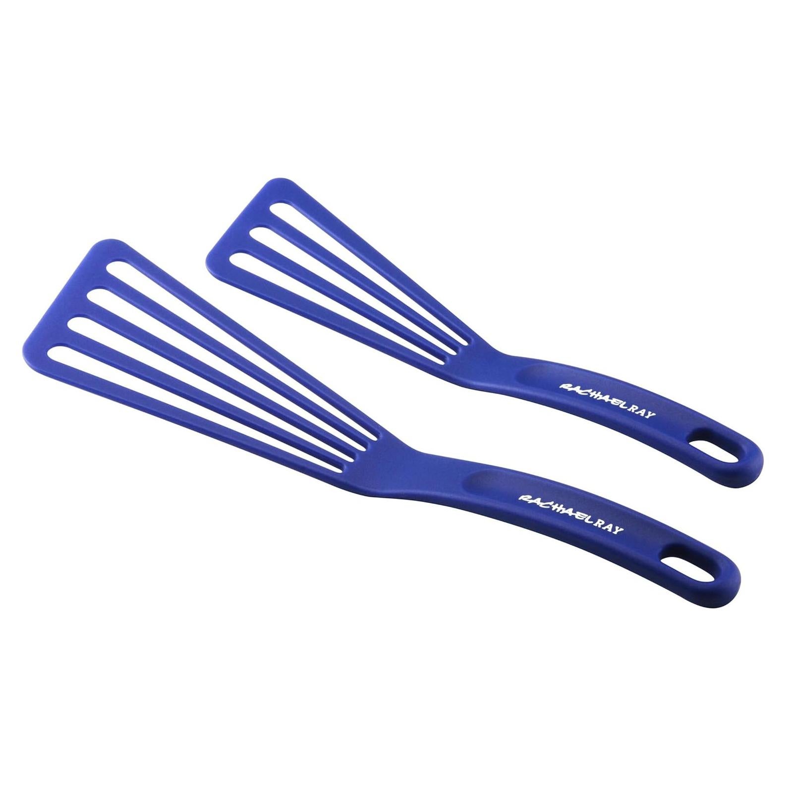 Juego de Espátulas de Nylon Rachael Ray - 2 Piezas, Azul, 25.4 cm y 30.48 cm
