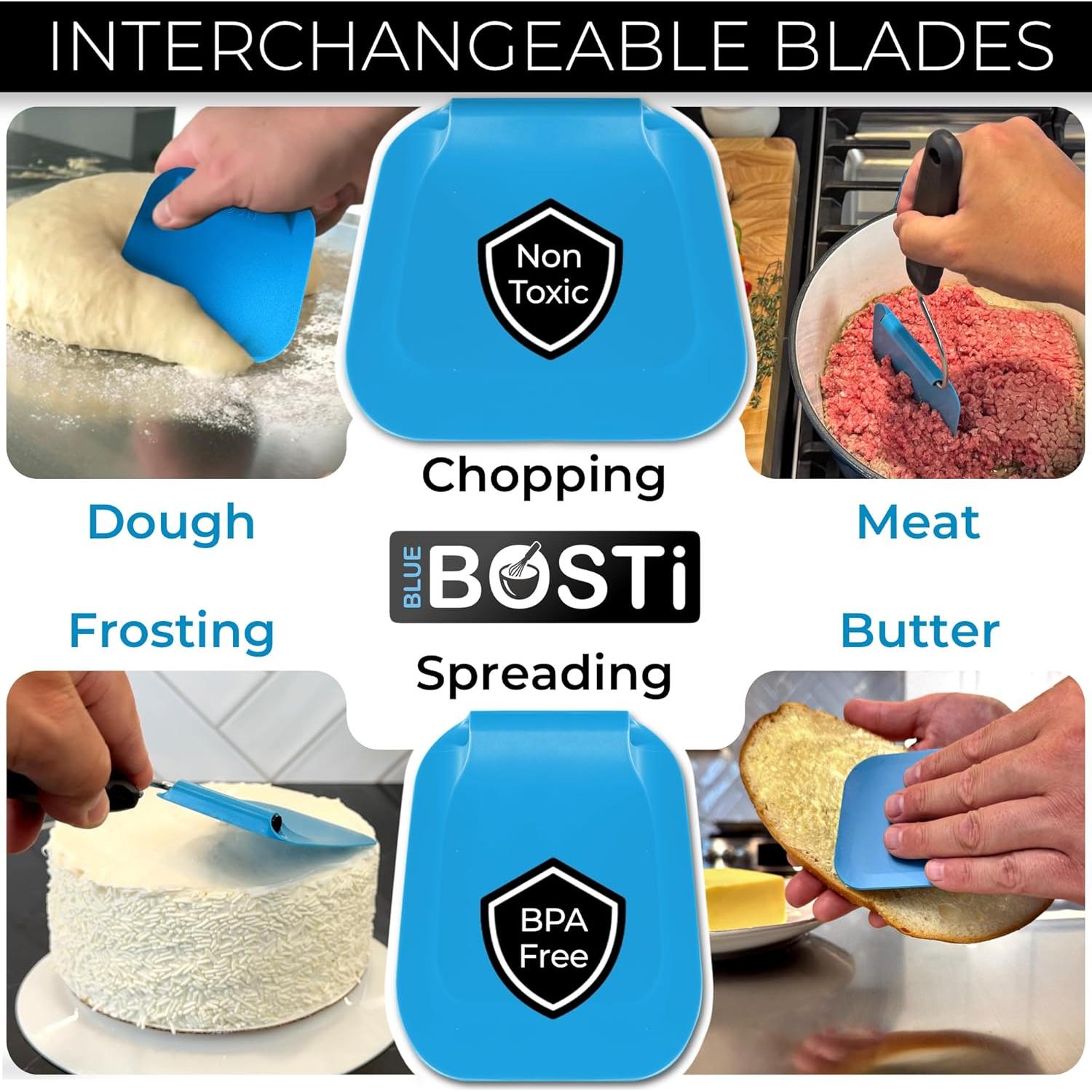 Espátula Giratoria Ajustable Blue Bosti - Resistente al Calor