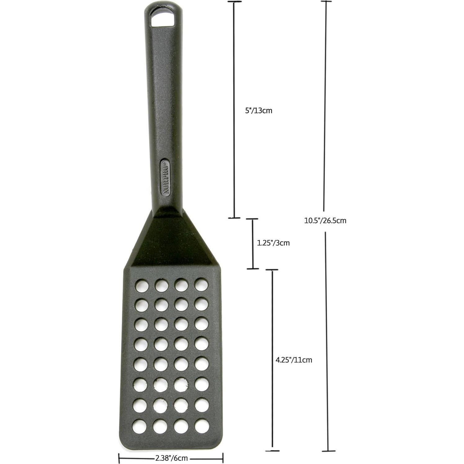 Espátula de Cocina Norpro Negra con Agujeros 25.5 cm
