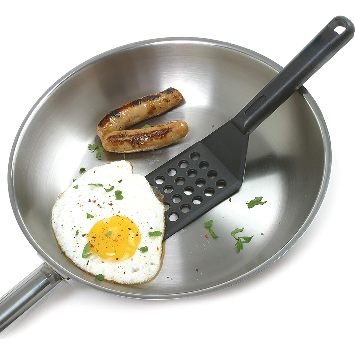 Espátula de Cocina Norpro Negra con Agujeros 25.5 cm