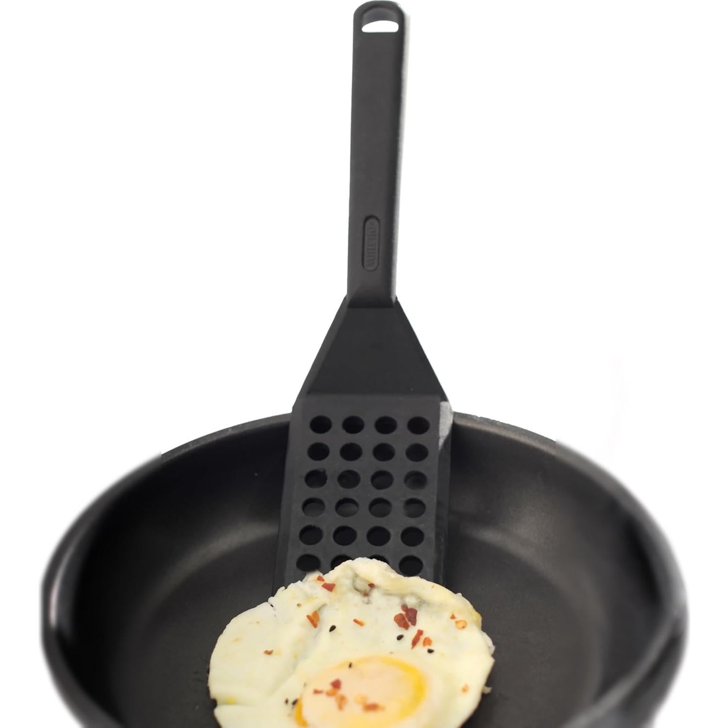 Espátula de Cocina Norpro Negra con Agujeros 25.5 cm