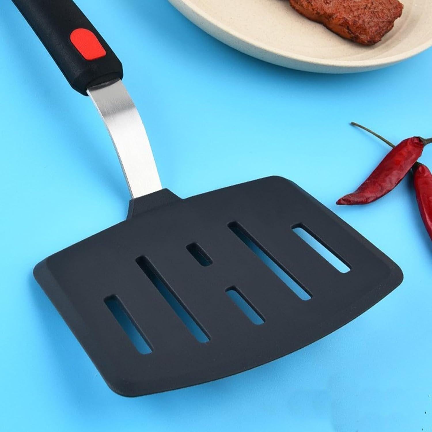 Espátula Flexible de Silicona Nalegtocw Negra 27.1 cm