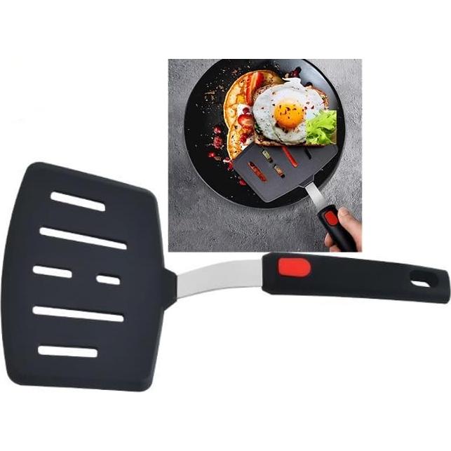 Espátula Flexible de Silicona Nalegtocw Negra 27.1 cm