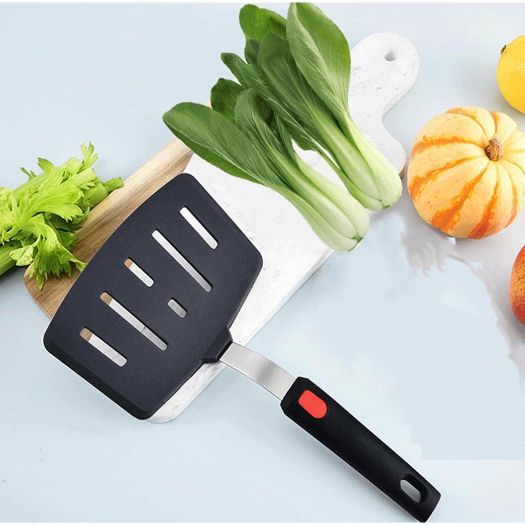 Espátula Flexible de Silicona Nalegtocw Negra 27.1 cm