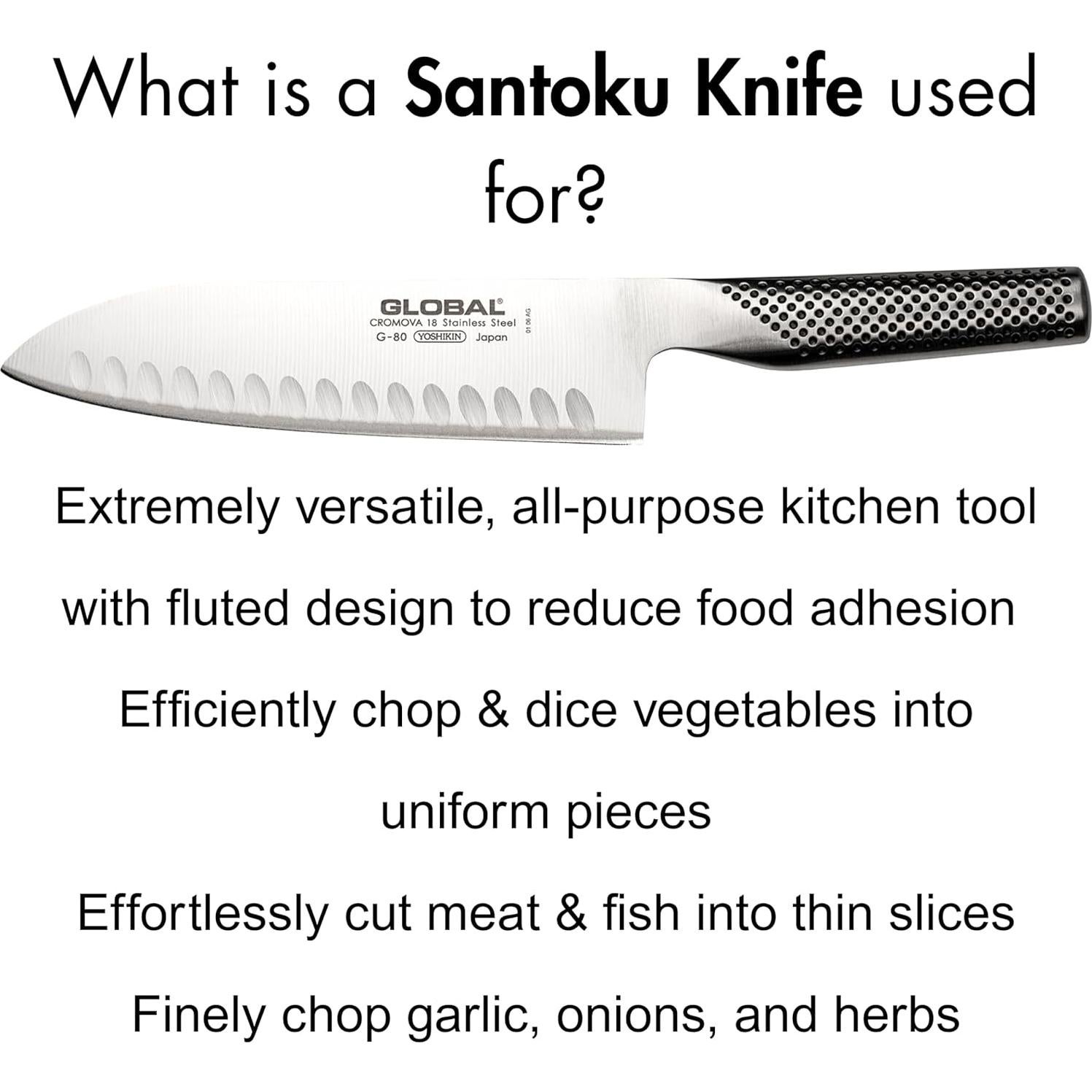 Cuchillo Santoku Global G-80 17.8 cm Acero Inoxidable Japonés