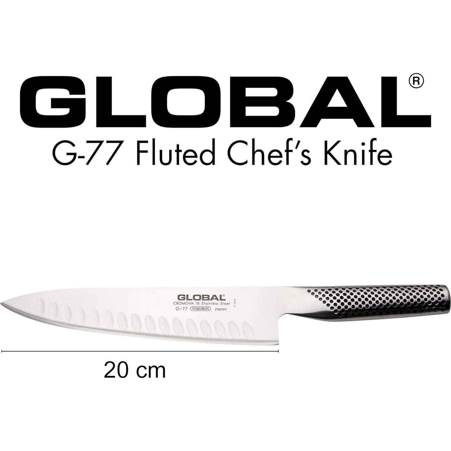 Cuchillo de Chef Global G-77 20.32 cm Acero Inoxidable Japonés