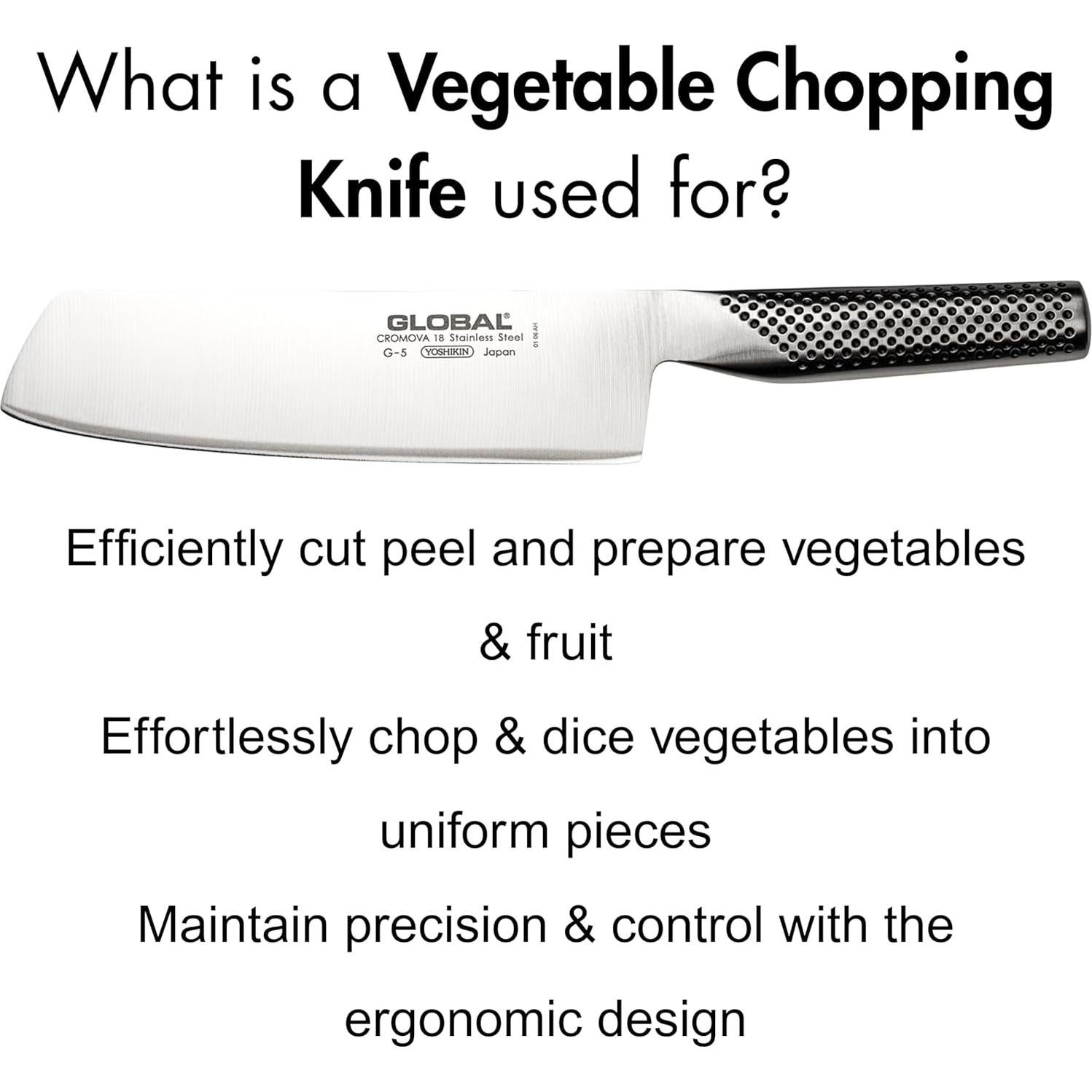 Cuchillo de Verduras Global G-45 17.8 cm Acero Inoxidable Japonés