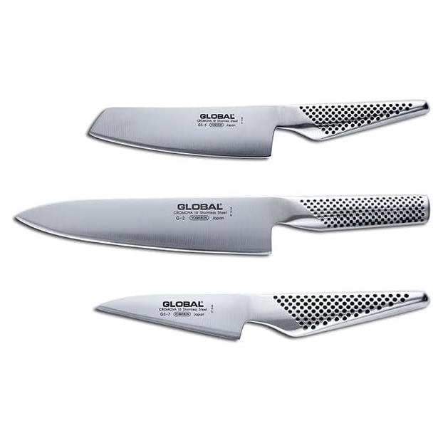Conjunto de cuchillos Global G257 3 piezas acero inoxidable
