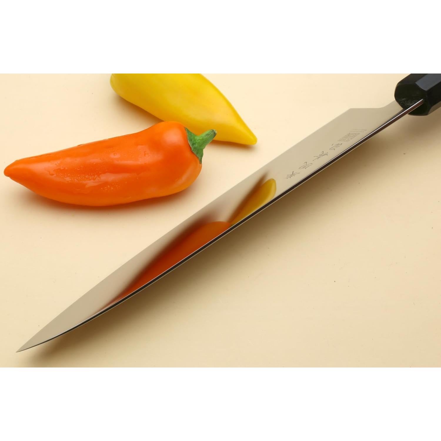 Cuchillo Chef Japonés Gyuto Yoshihiro AUS10 210mm Mango Madera Rosa