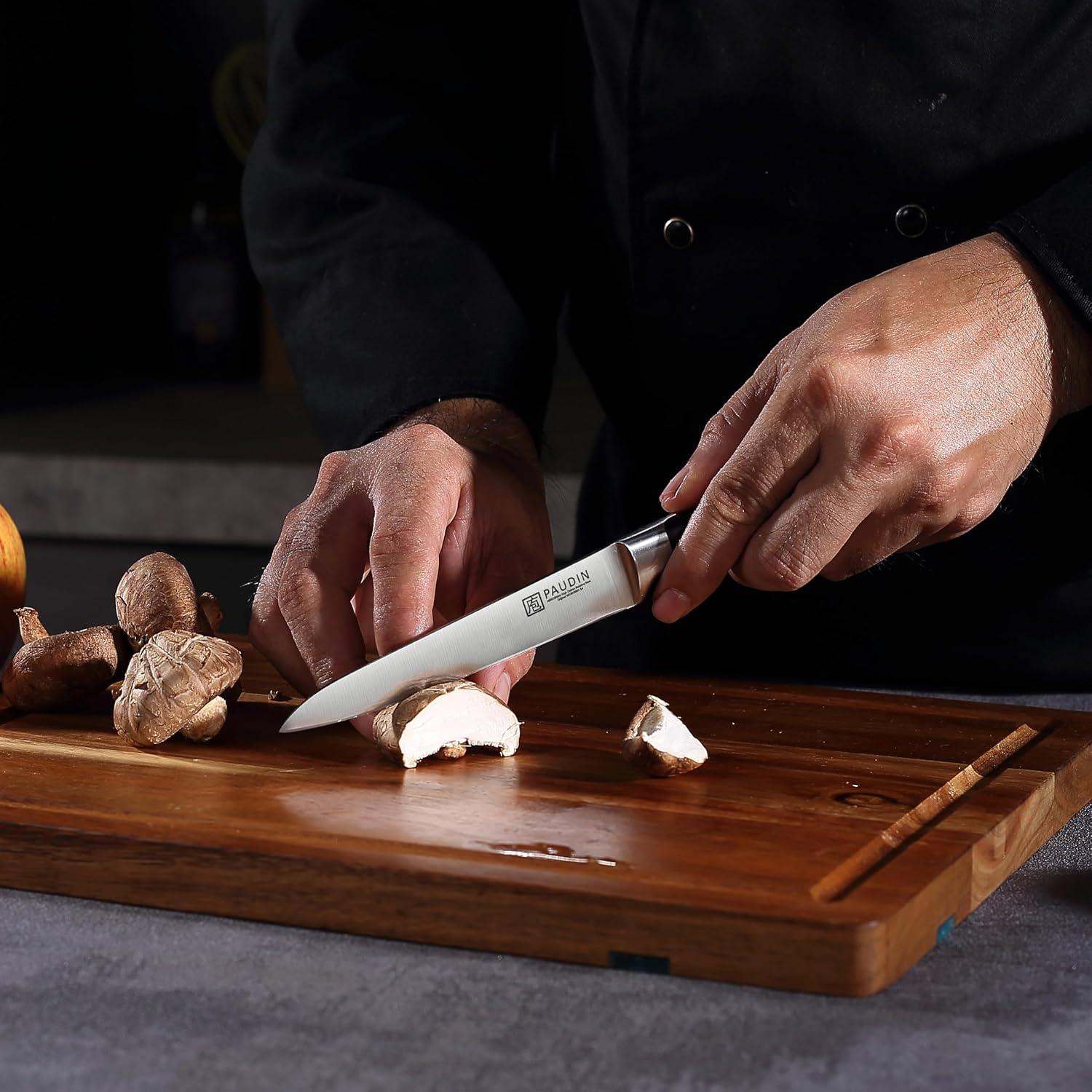 Juego de cuchillos de cocina PAUDIN 3 piezas acero inoxidable