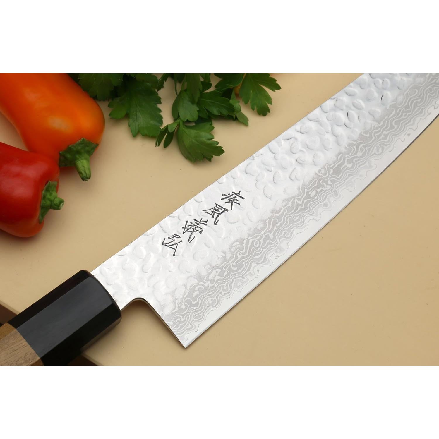 Cuchillo de Chef Japonés Yoshihiro Gyuto Damasco 21cm VG10