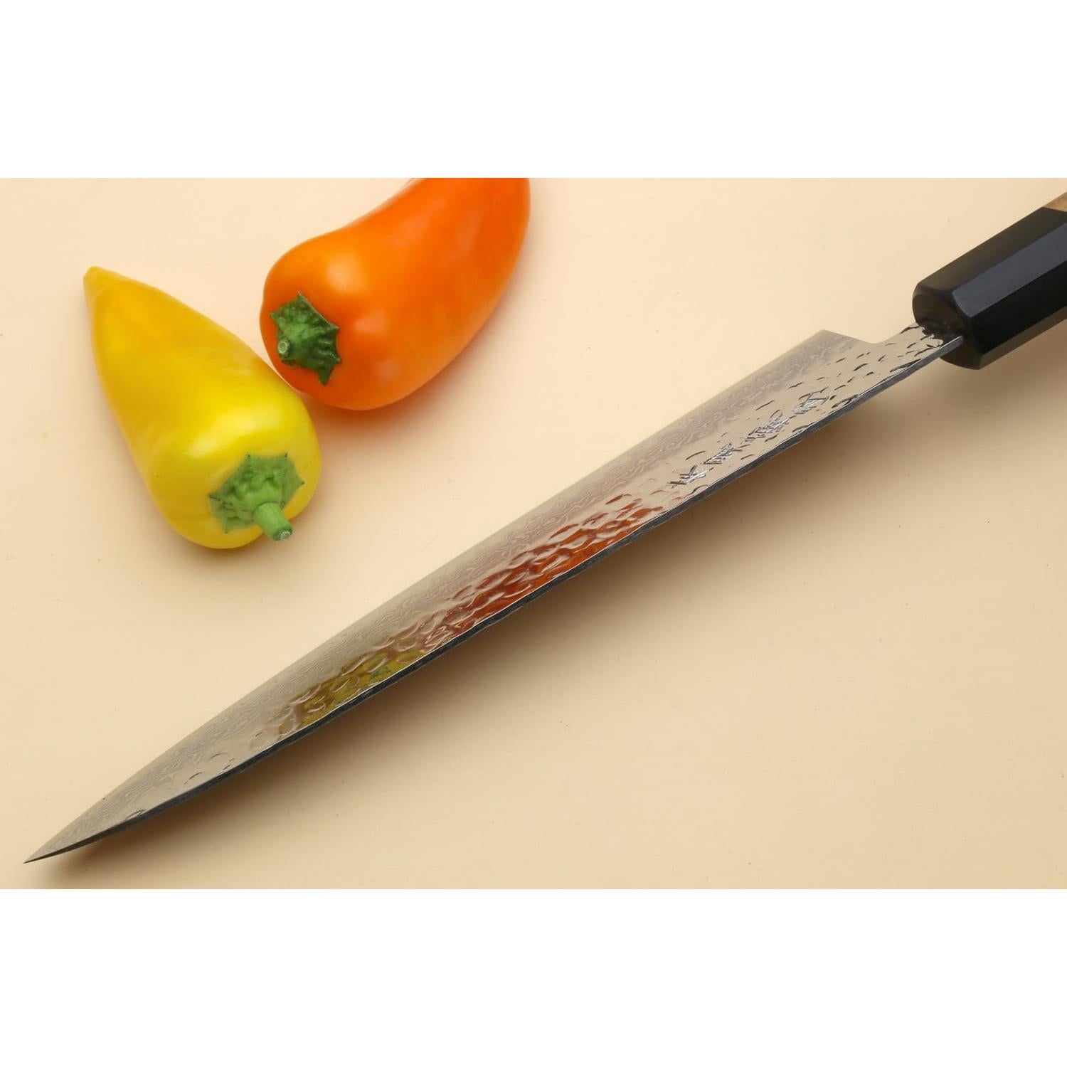 Cuchillo de Chef Japonés Yoshihiro Gyuto Damasco 21cm VG10