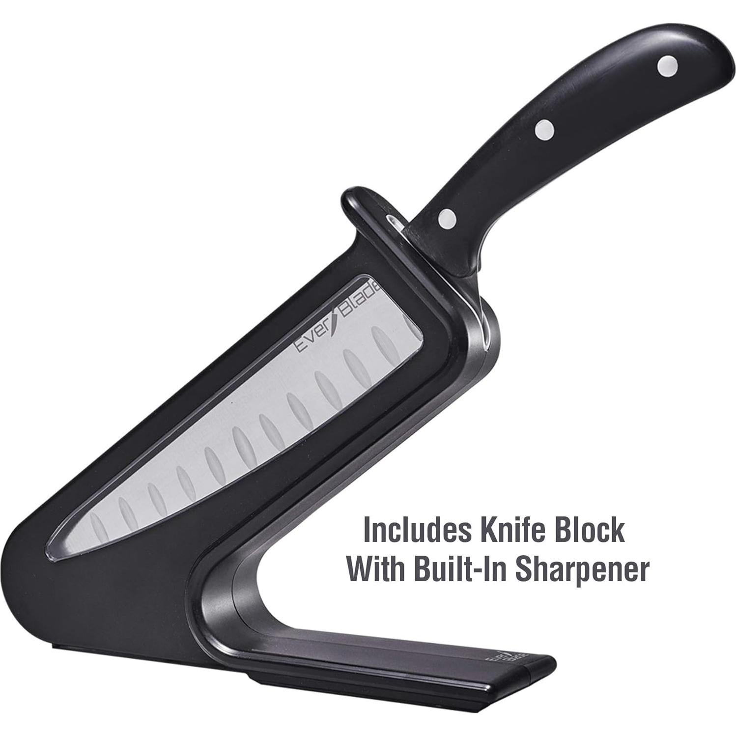 Cuchillo de Chef Ontel EverBlade 20.32 cm Acero Alemán con Bloque