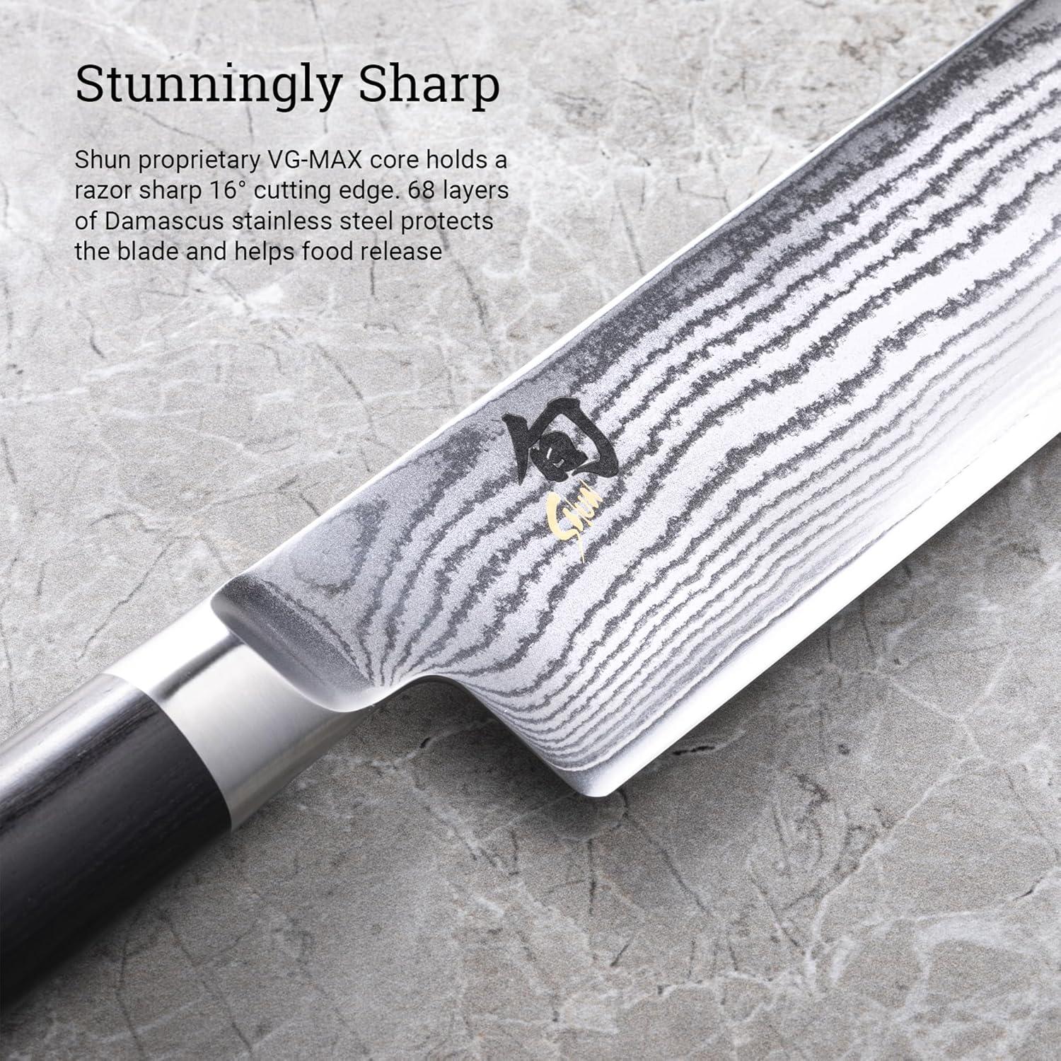 Cuchillo Nakiri Shun Classic 16.5 cm VG-MAX Damasco