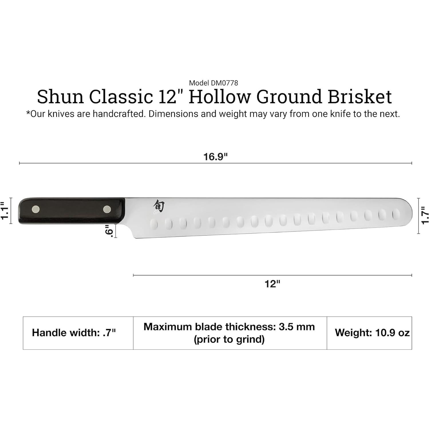 Cuchillo para Brisket Shun Classic 30 cm Hueco Damasco