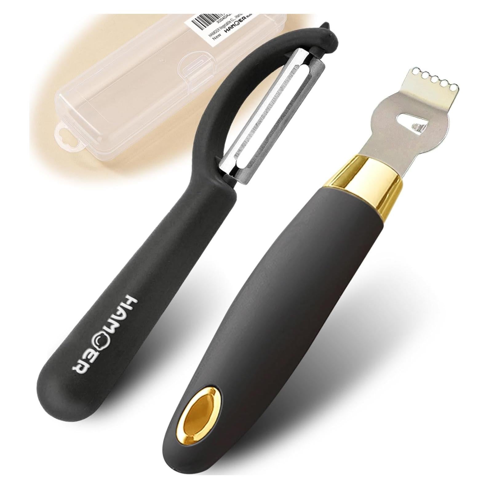 Pelador y Rallador 2 en 1 HAMOER Acero Inoxidable Ergonómico