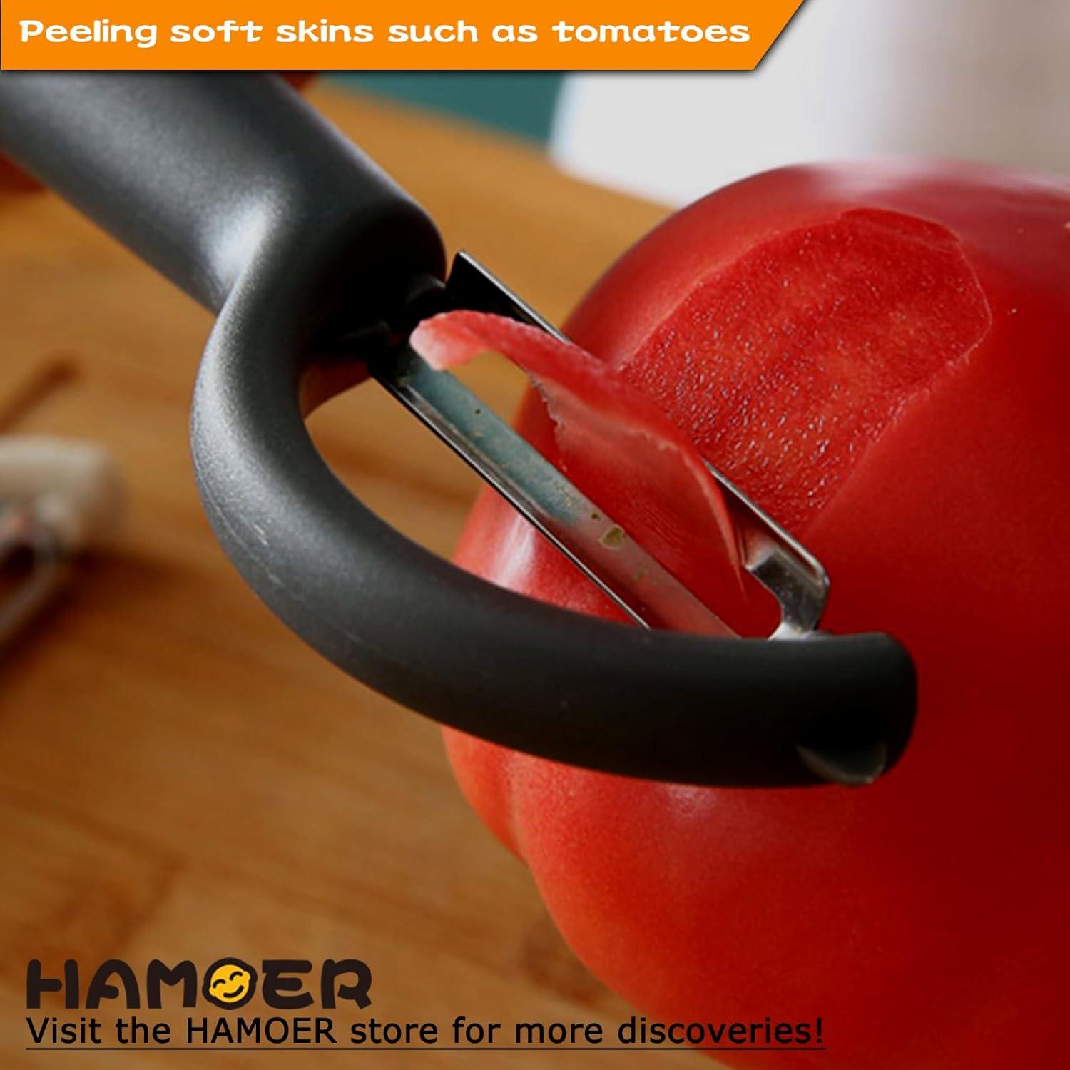 Pelador y Rallador 2 en 1 HAMOER Acero Inoxidable Ergonómico