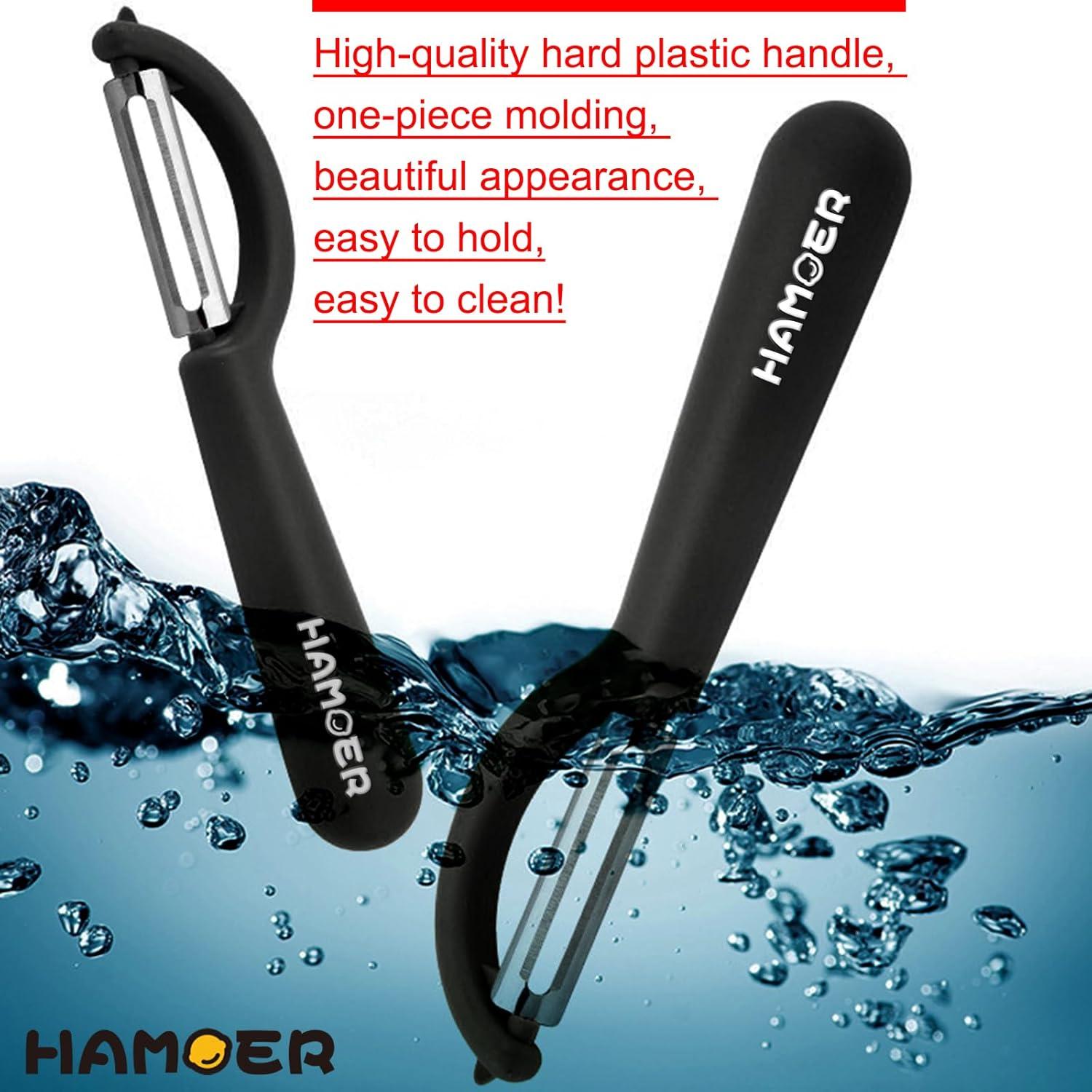 Pelador y Rallador 2 en 1 HAMOER Acero Inoxidable Ergonómico