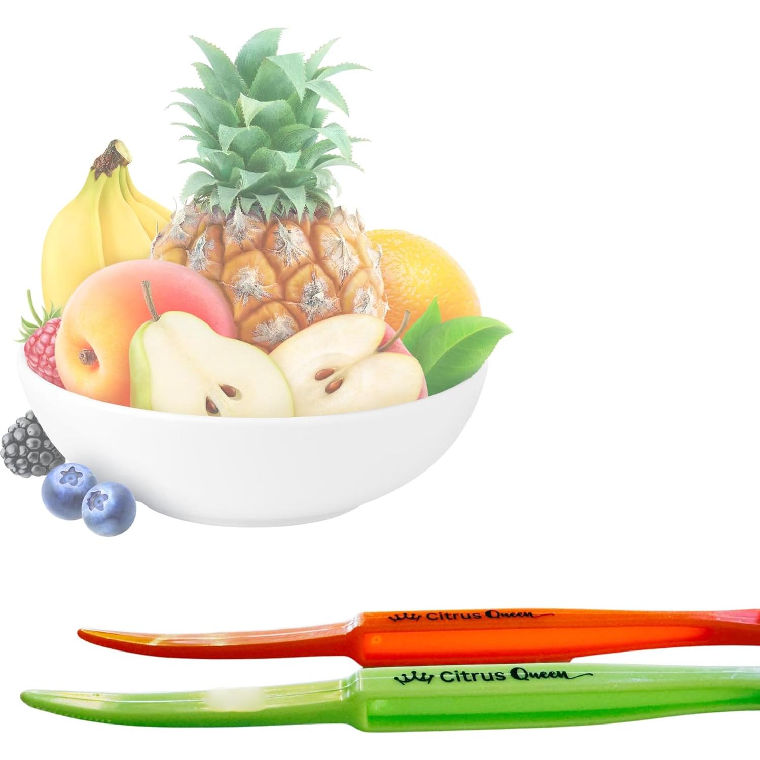 Set de Peladores Cítricos Citrus Queen 6 Piezas - Verde y Naranja