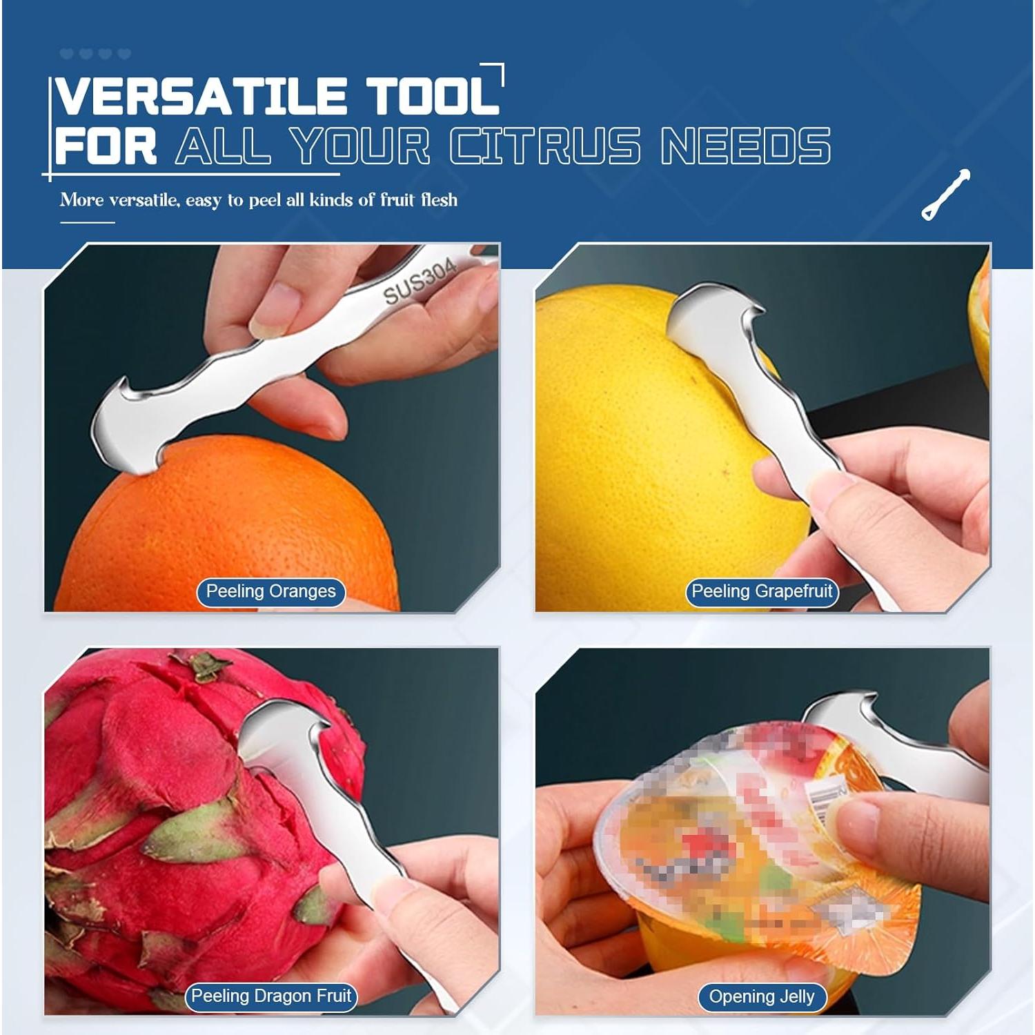 Pelador de Cítricos Ergonómico Genérico de Acero Inoxidable