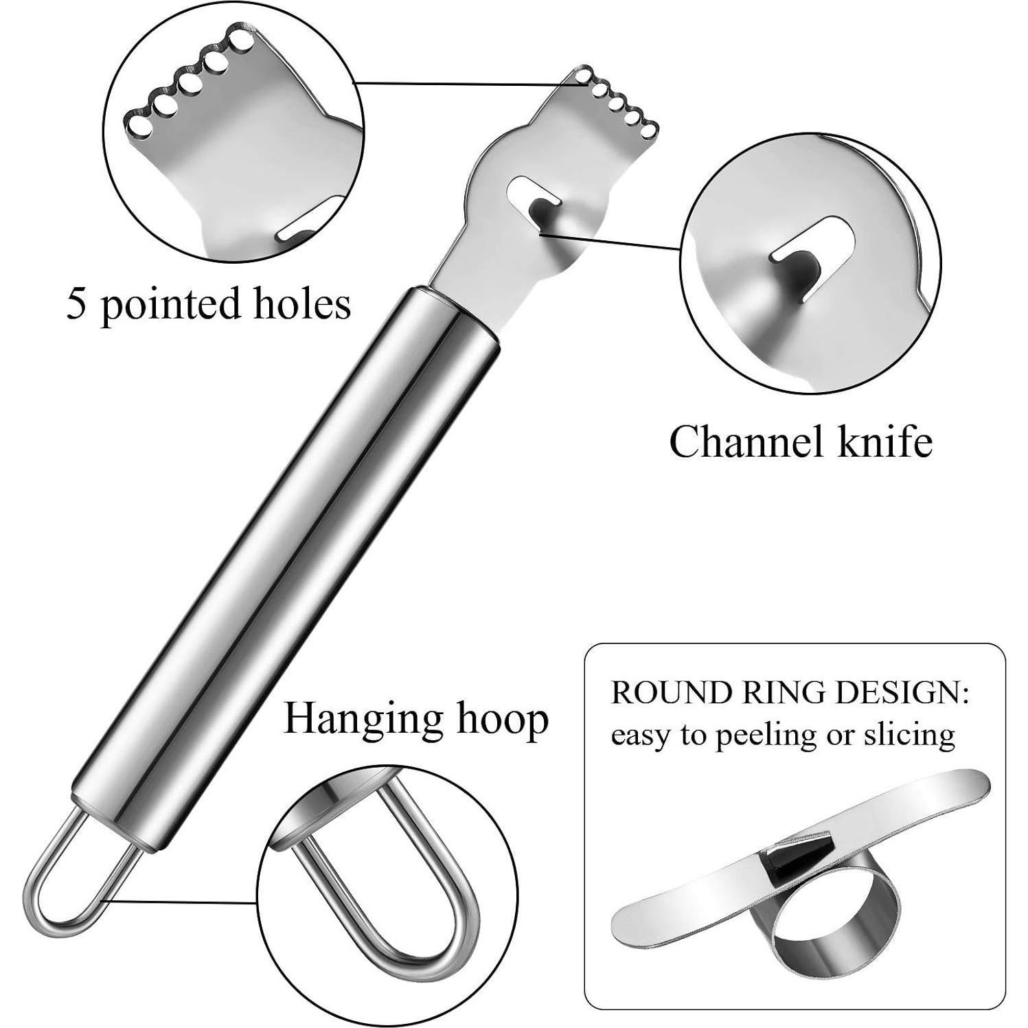 Juego de 4 Peladores de Limón y Naranja Mudder Acero Inoxidable