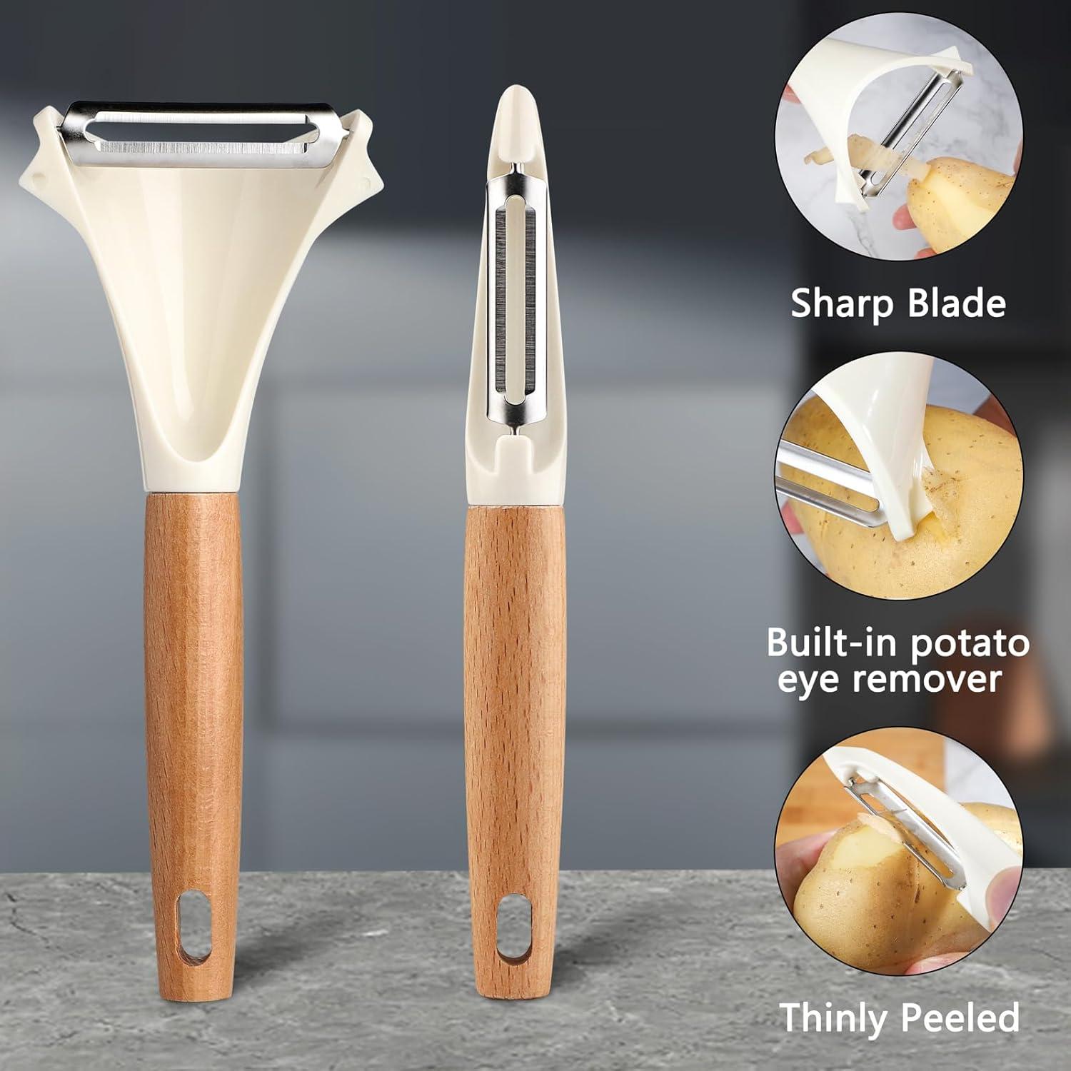 Set de Peladores de Verduras Beereraver - Acero Inoxidable, 2 Piezas