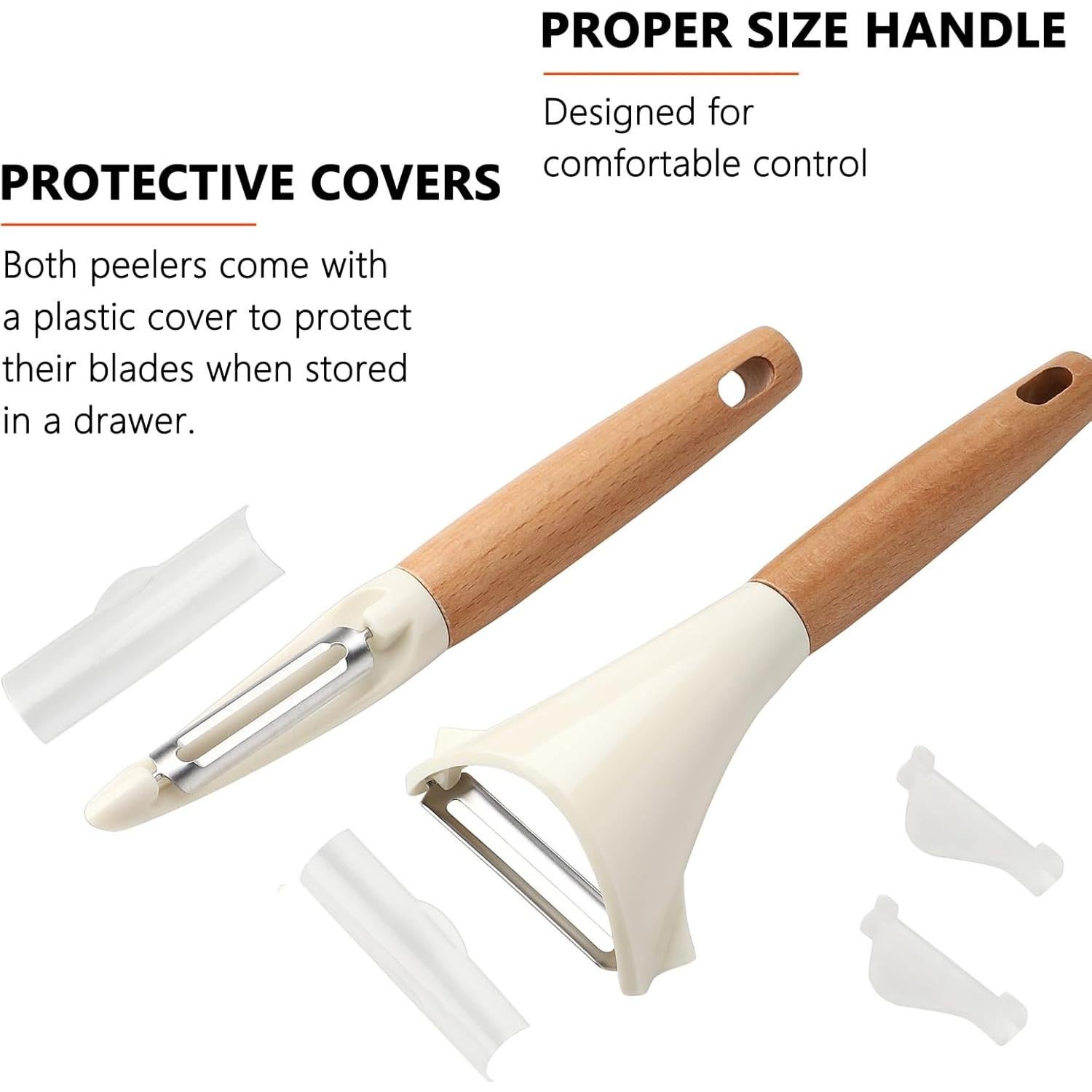 Set de Peladores de Verduras Beereraver - Acero Inoxidable, 2 Piezas