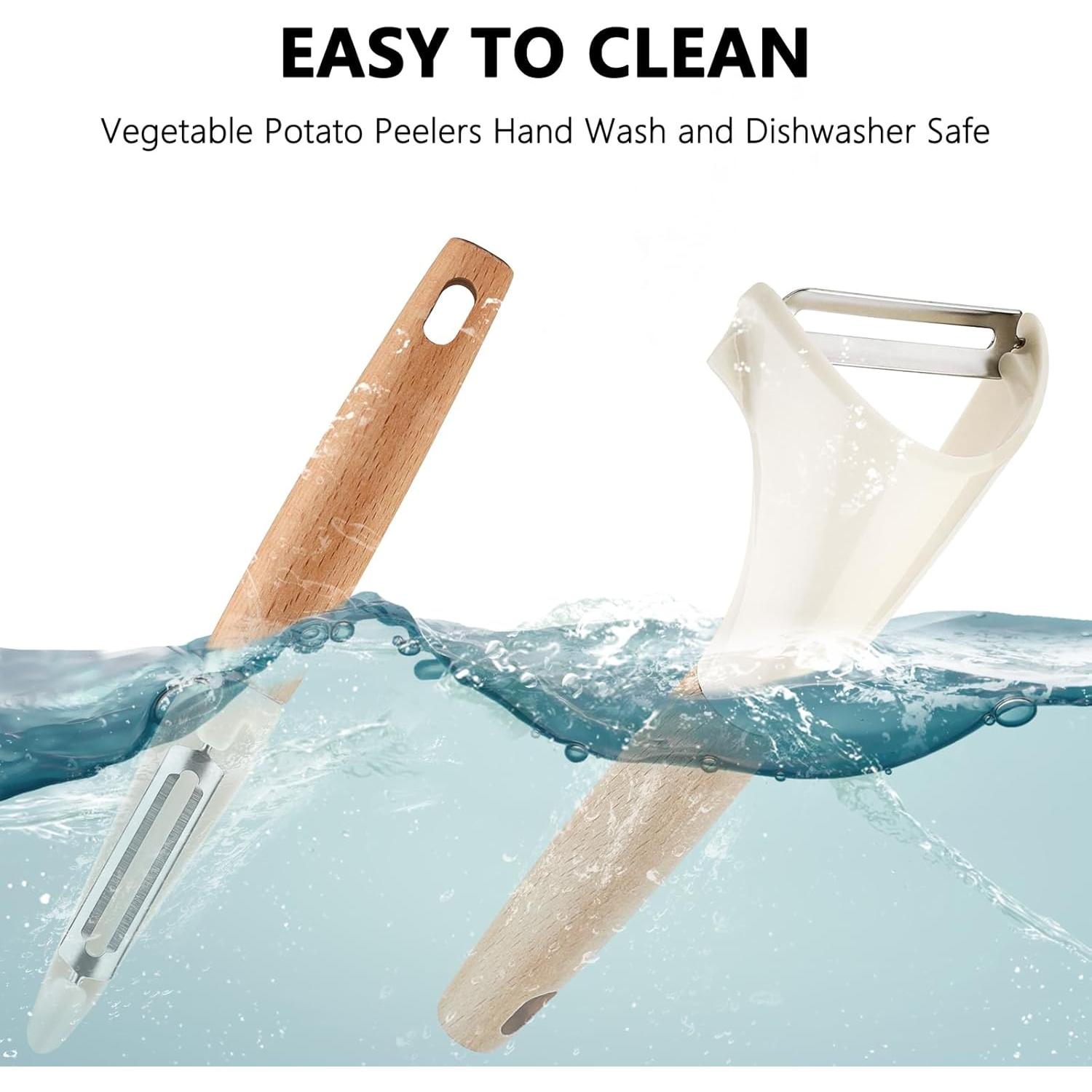 Set de Peladores de Verduras Beereraver - Acero Inoxidable, 2 Piezas