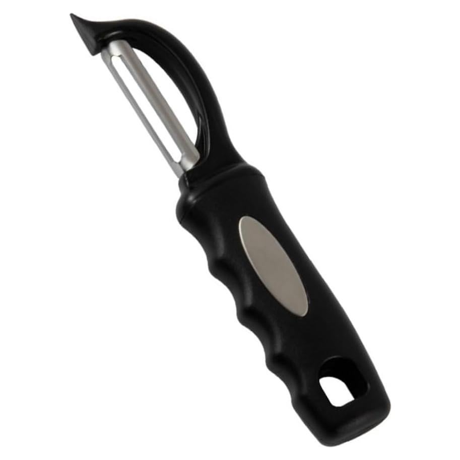 Pelador de Verduras Giratorio Genérico - Acero Inoxidable Negro