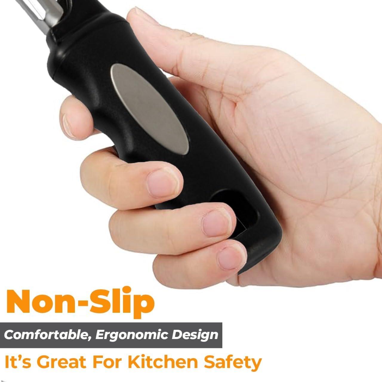 Pelador de Verduras Giratorio Genérico - Acero Inoxidable Negro