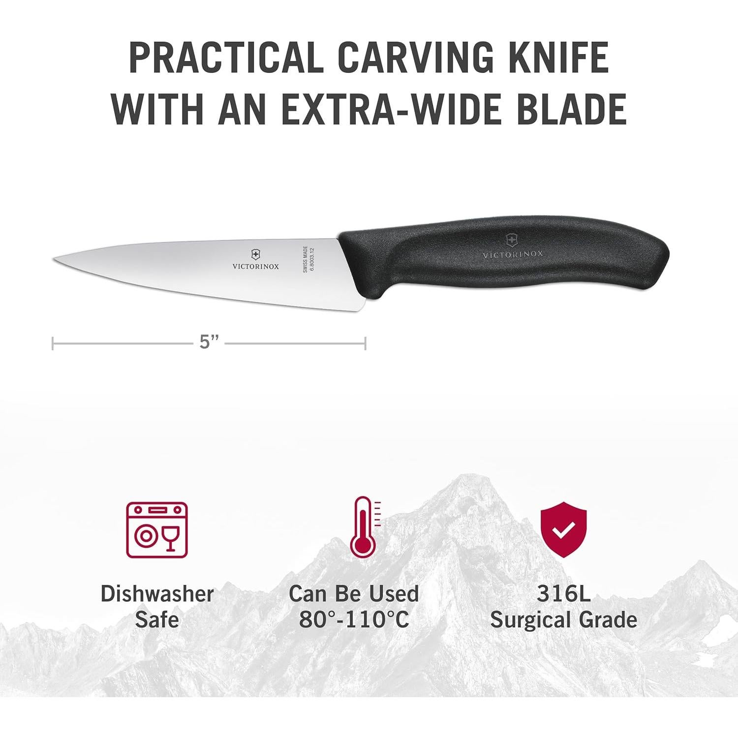 Cuchillo de Chef Victorinox 5 Pulgadas Acero Inoxidable