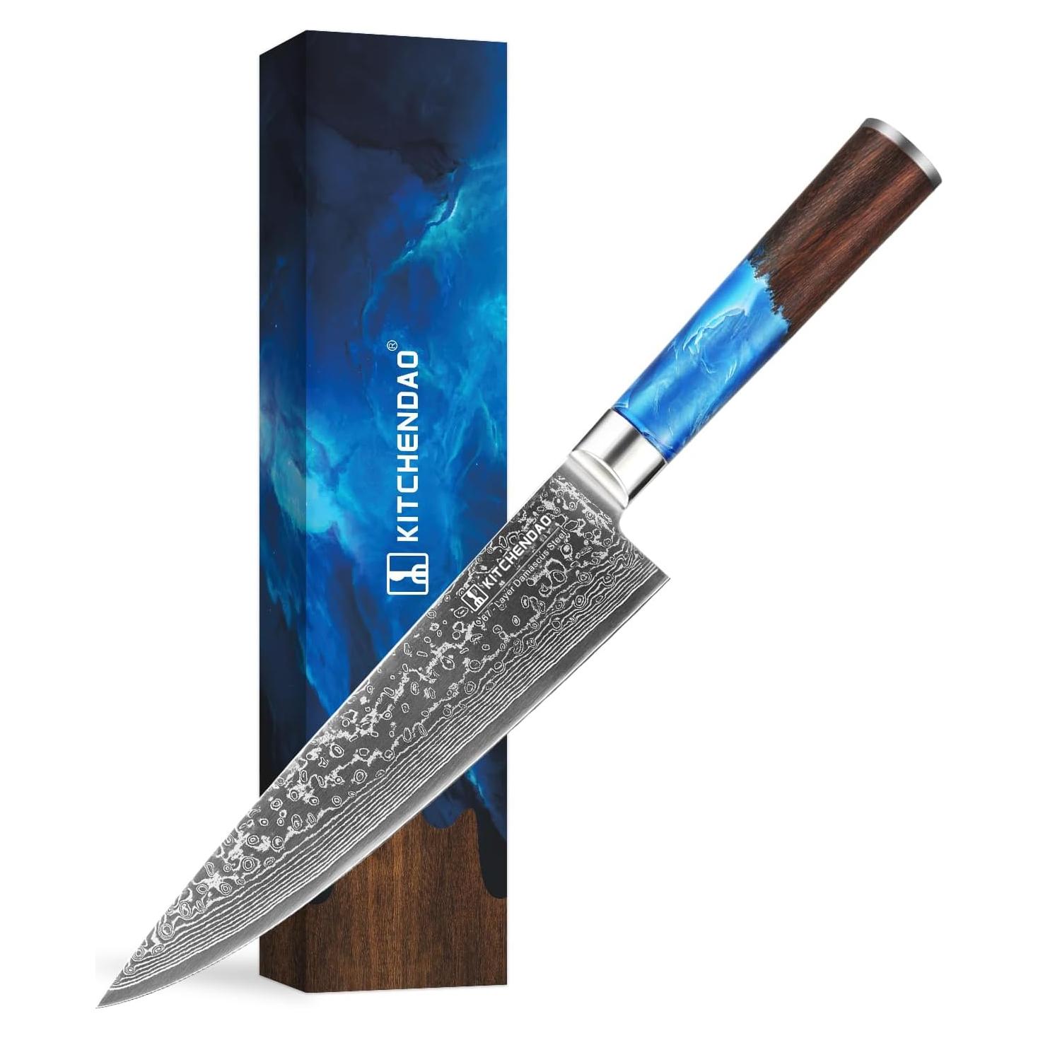 Cuchillo de Chef KITCHENDAO 20.32 cm Acero Damasco 67 Capas