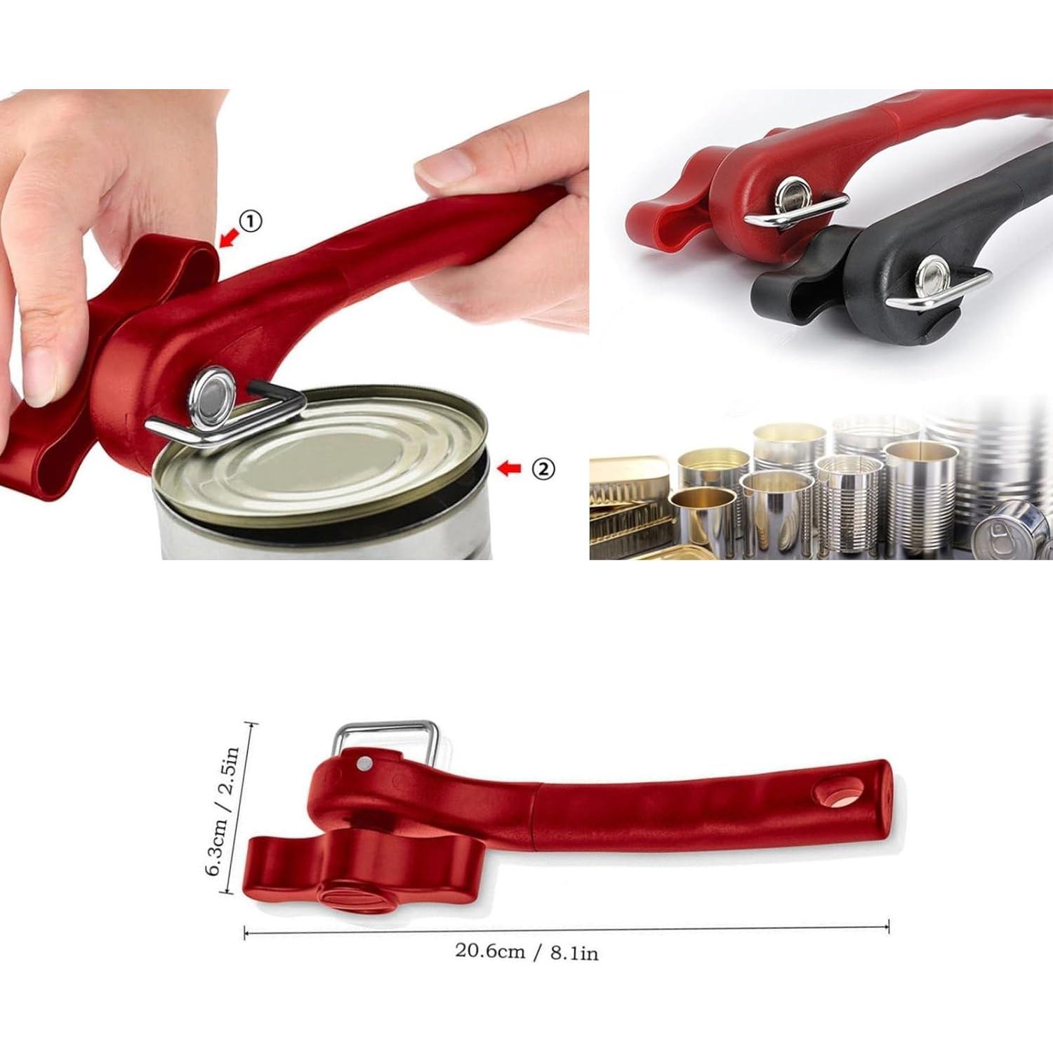 Abrebotellas Manual Hobbyme de Acero Inoxidable Rojo 20.6cm