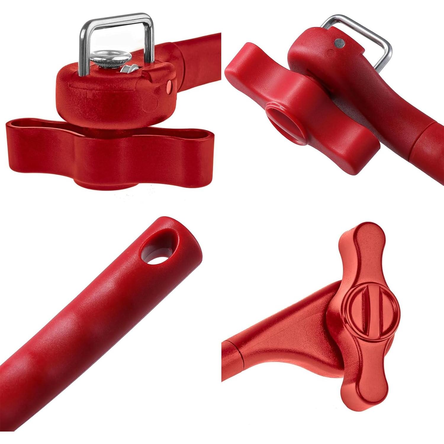 Abrebotellas Manual Hobbyme de Acero Inoxidable Rojo 20.6cm