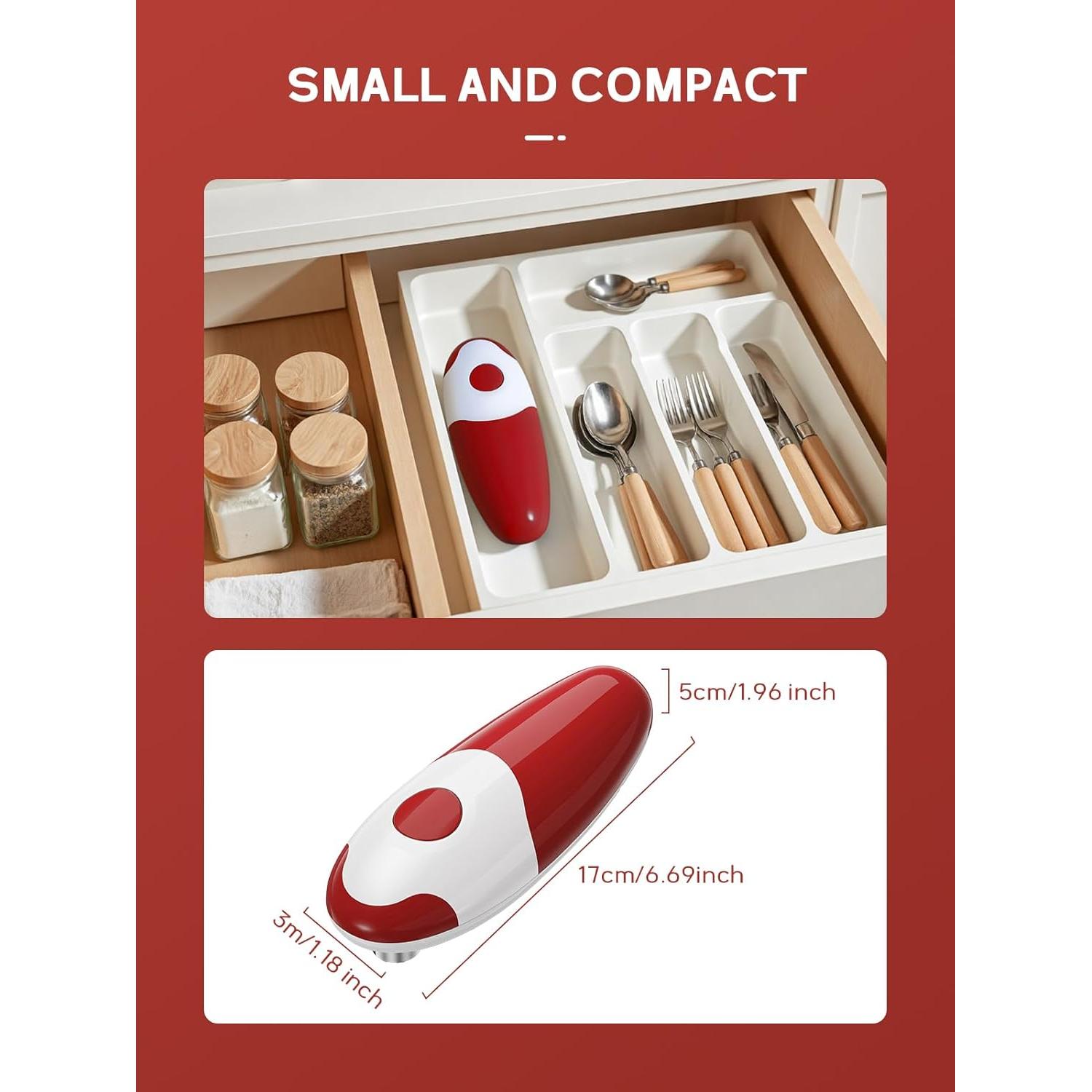 Abrelatas Eléctrico Reemix Rojo Automático para Latas